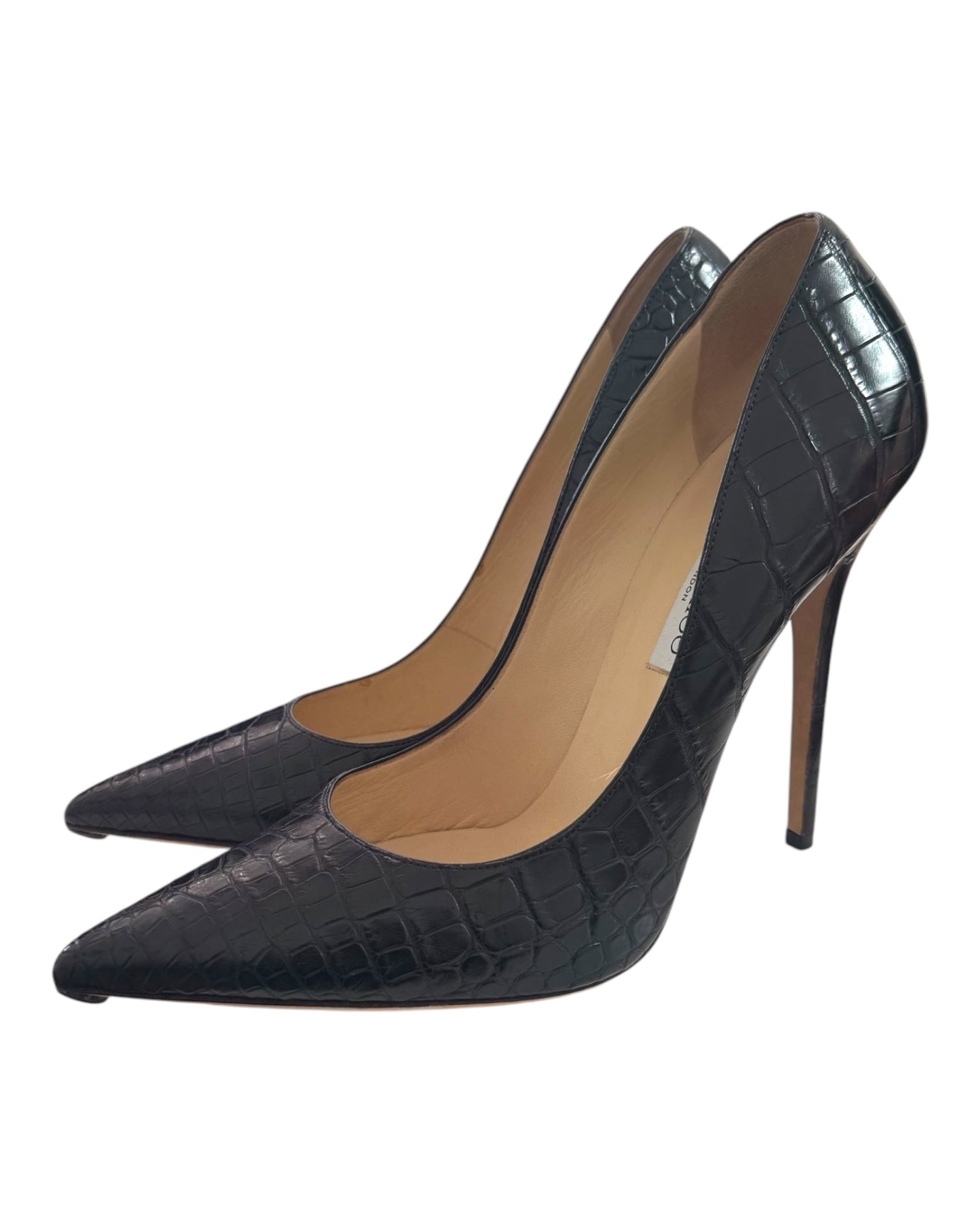 Pre-Loved Jimmy Choo Black Alligator Pumps