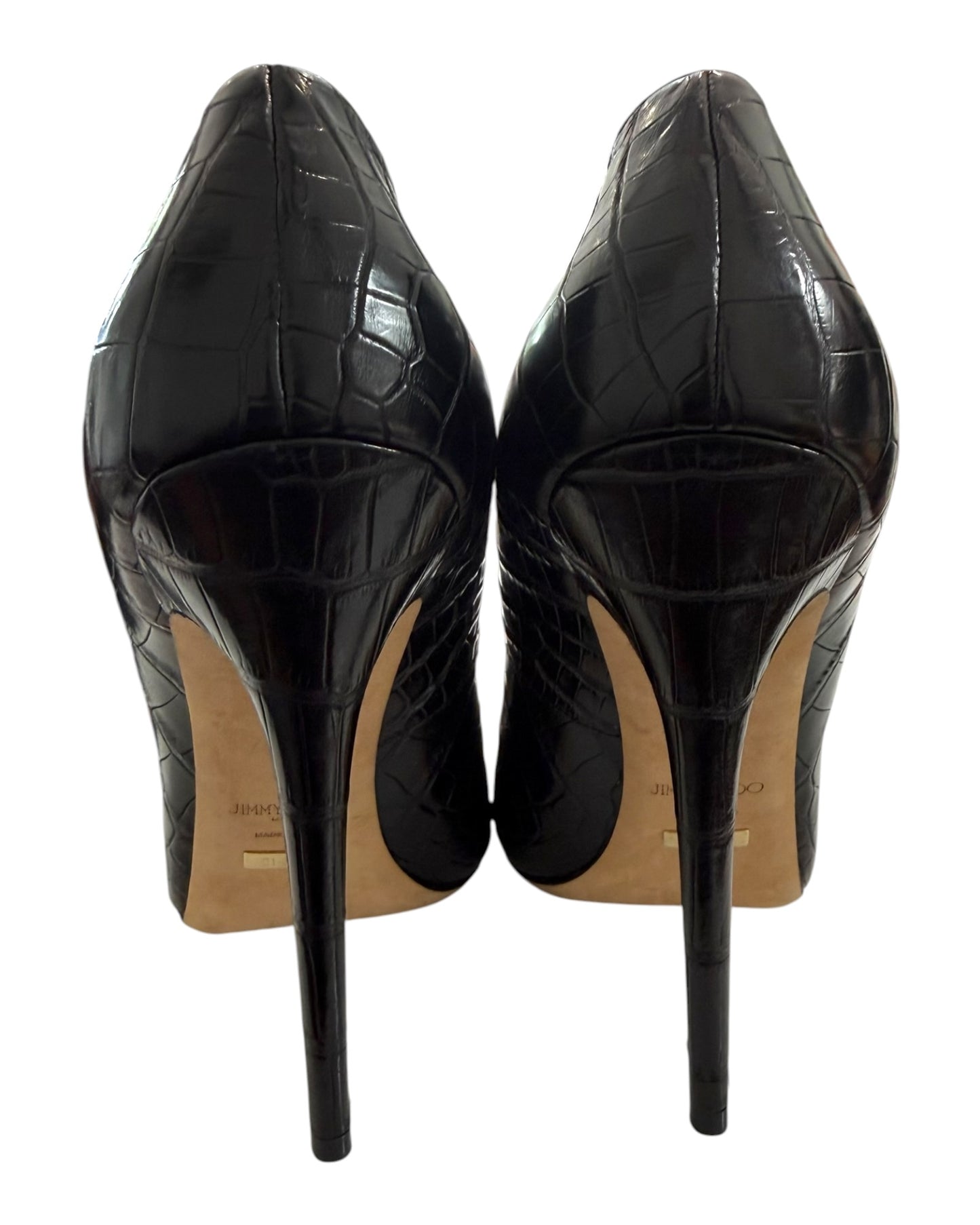 Pre-Loved Jimmy Choo Black Alligator Pumps