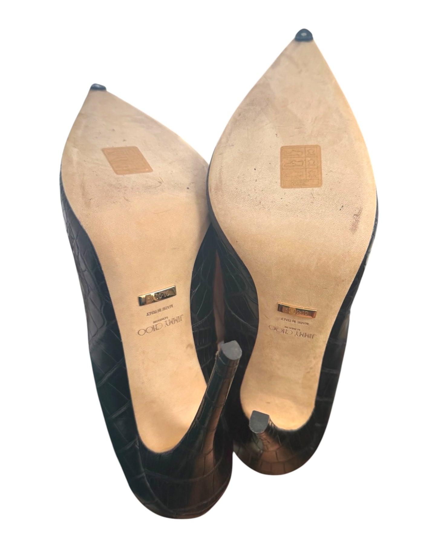 Pre-Loved Jimmy Choo Black Alligator Pumps