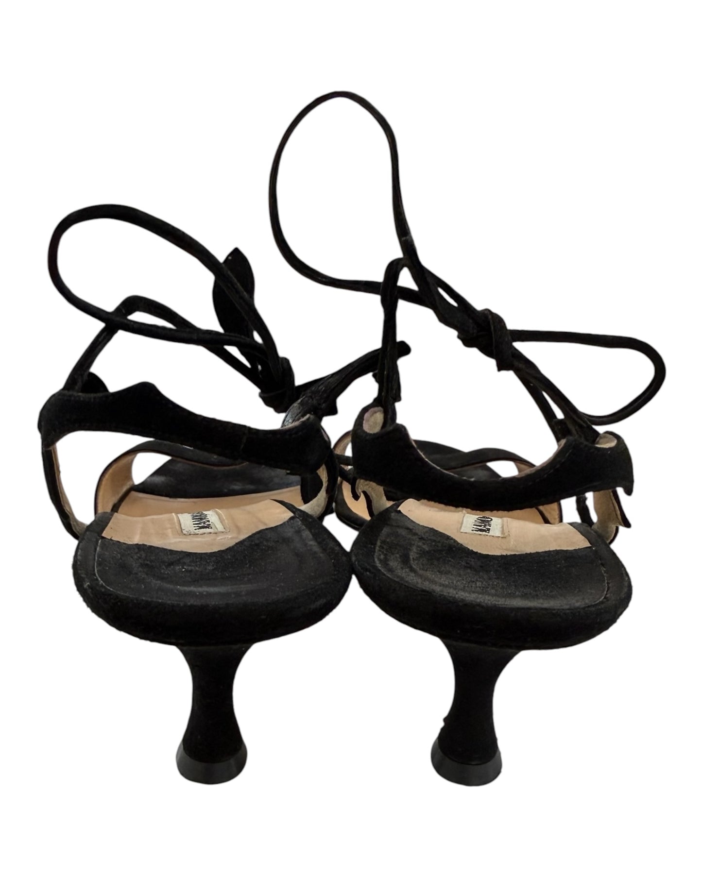 Vintage Manolo Blahnik Black Suede Kitten Heels