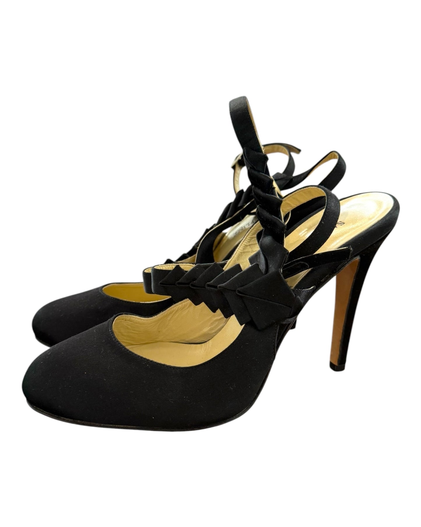 Pre-Loved Sarah Flint Black Satin Heels
