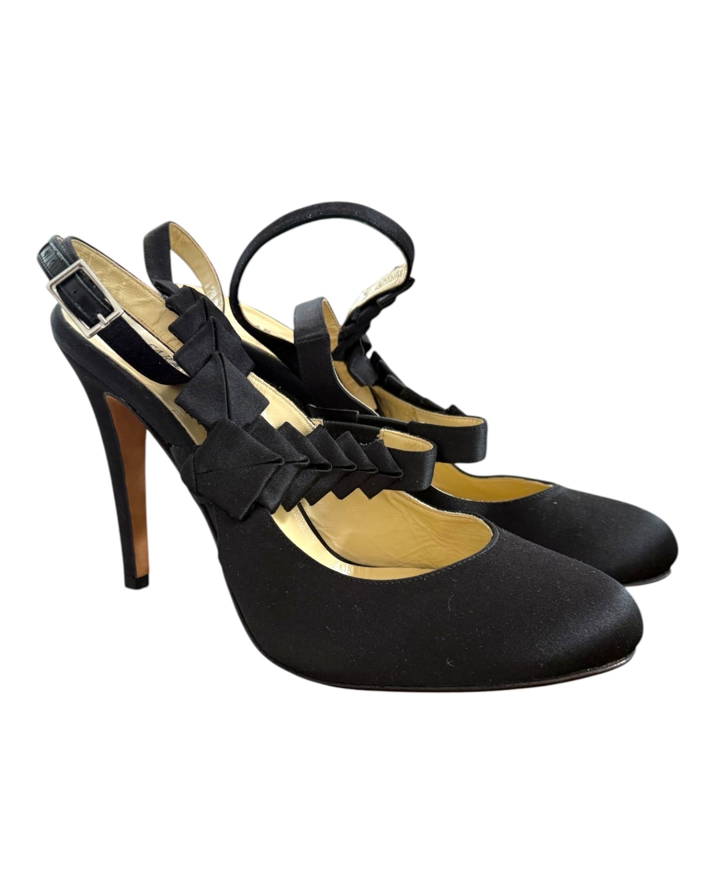 Pre-Loved Sarah Flint Black Satin Heels