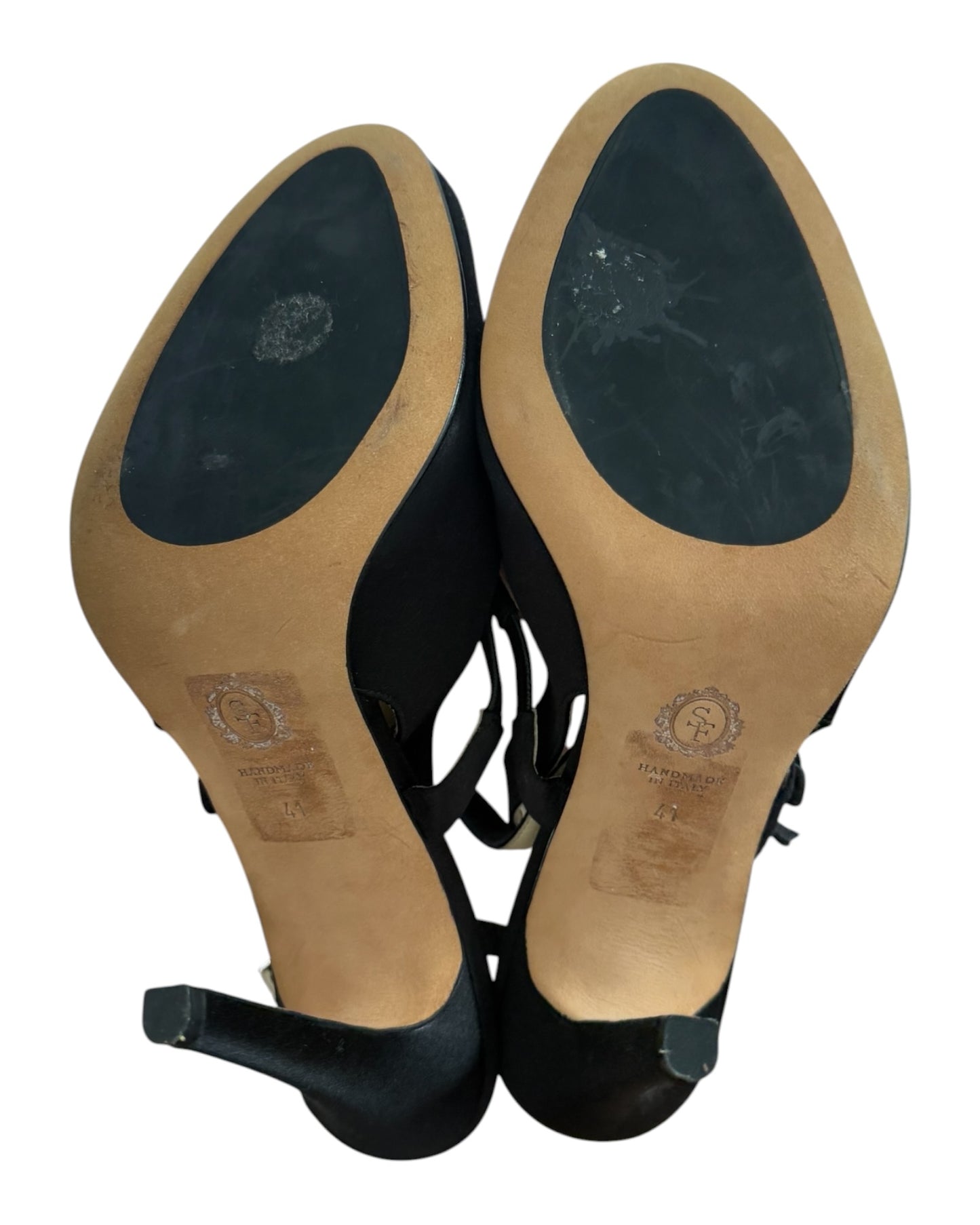 Pre-Loved Sarah Flint Black Satin Heels