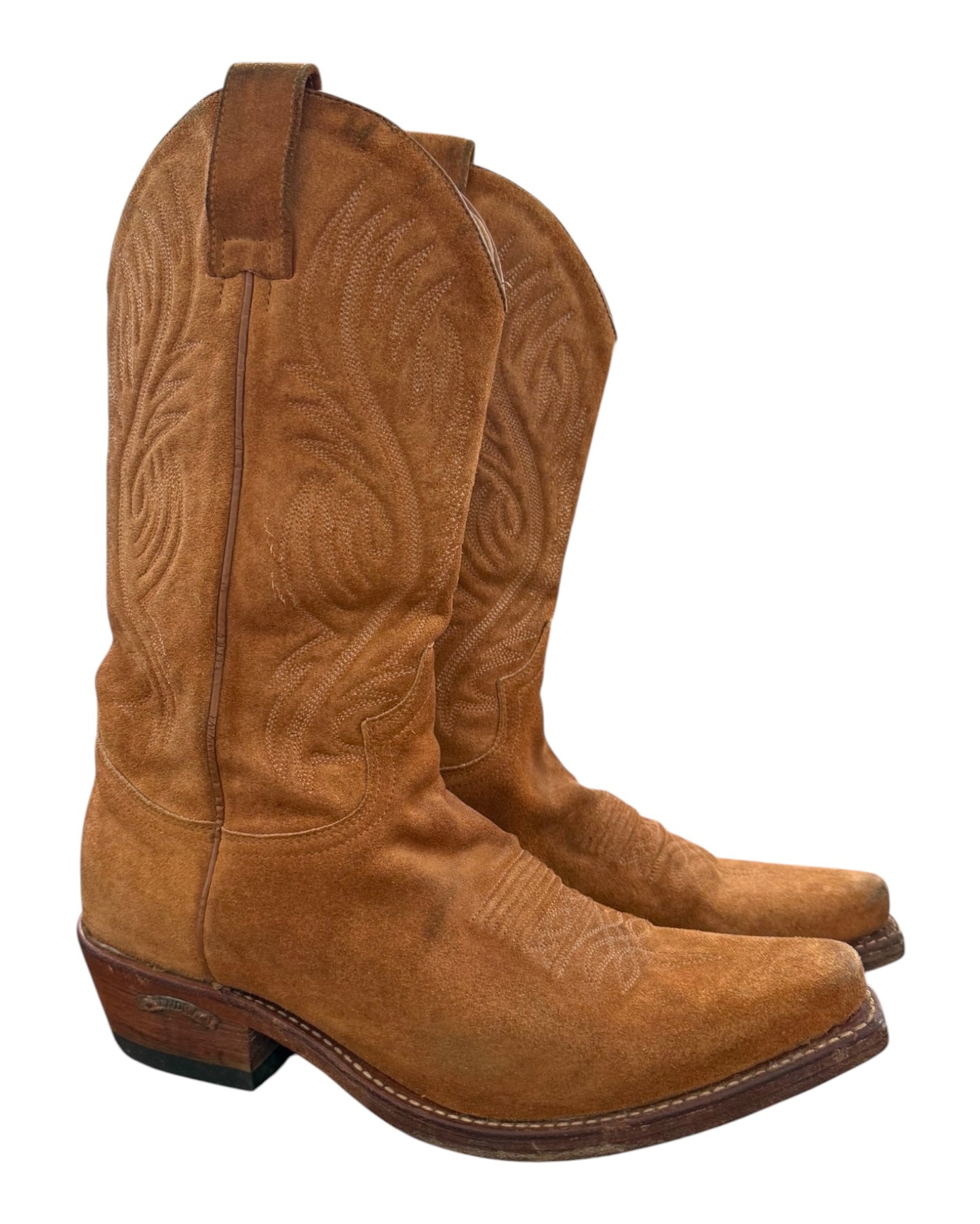 Vintage Sendra Suede Cowboy Boots