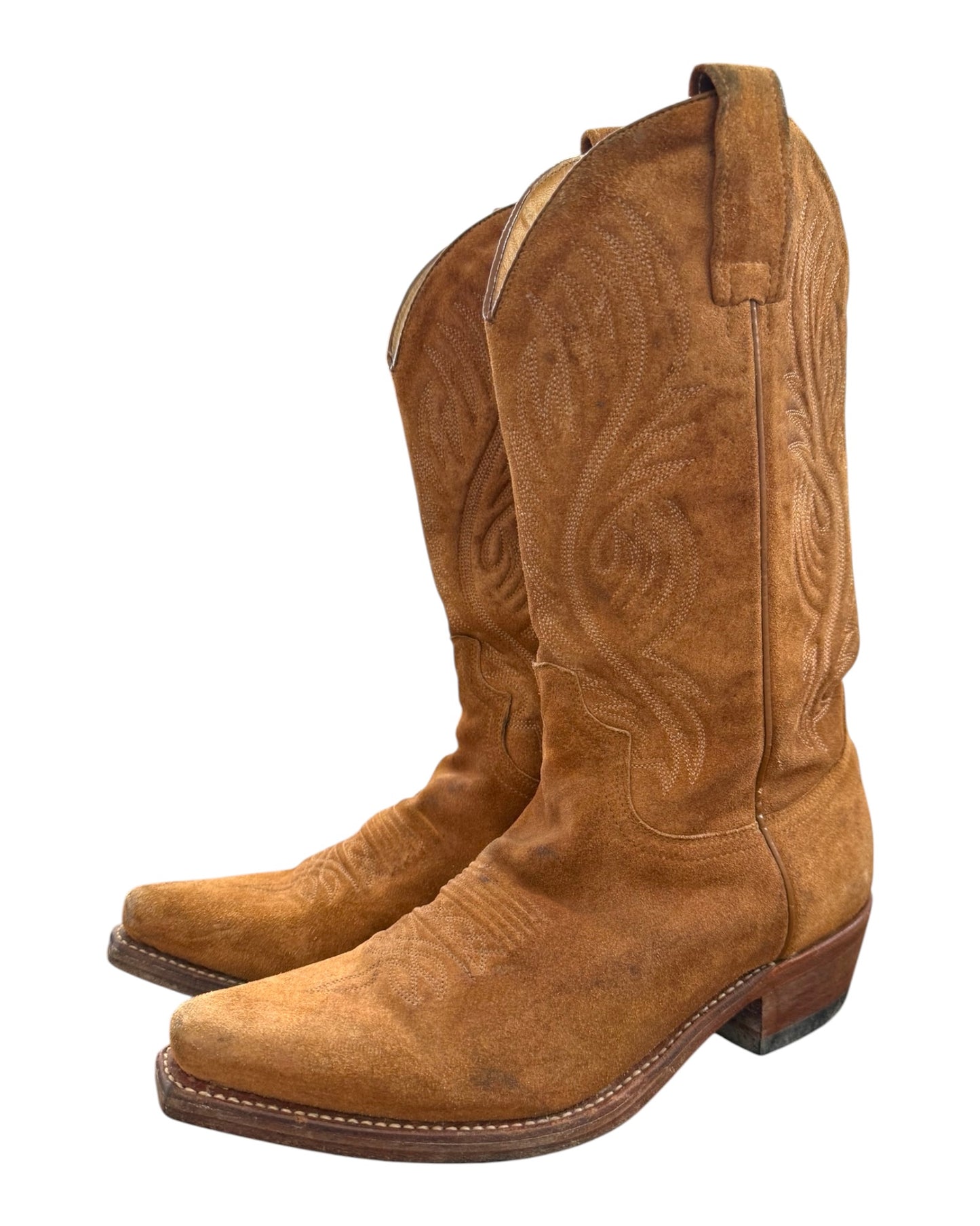 Vintage Sendra Suede Cowboy Boots