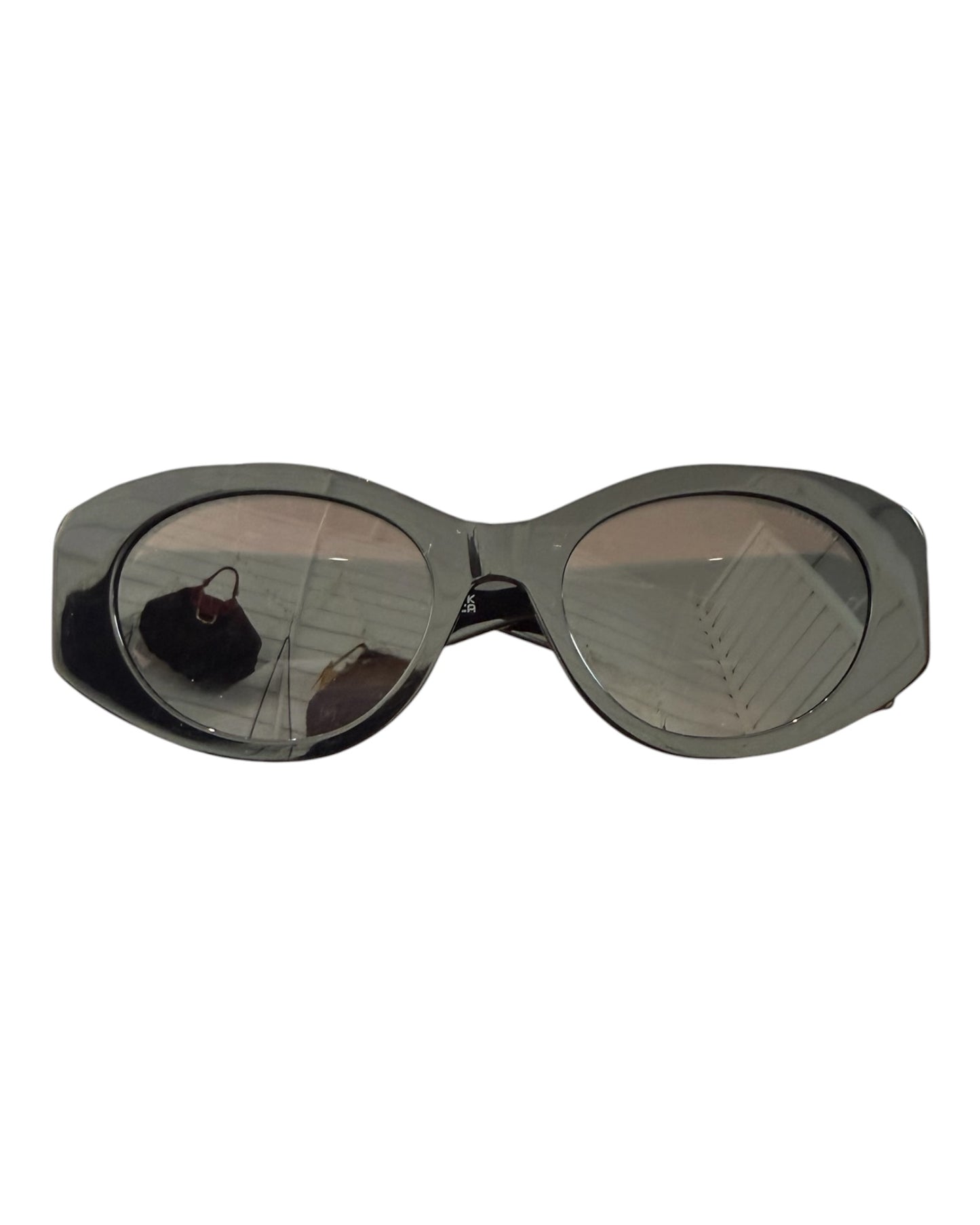 Pre-Loved Bvlgari Black Serpenti 52MM Oval Sunglasses