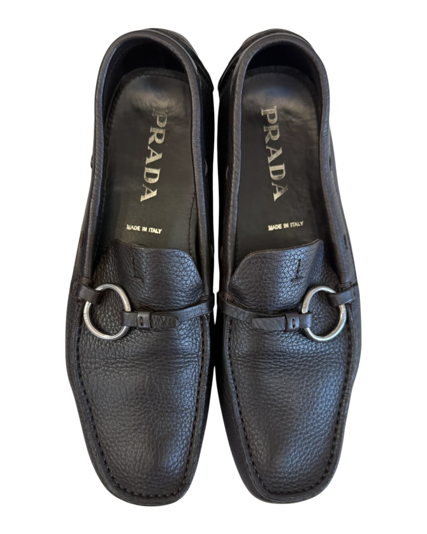 Pre-Loved Prada Black Leather Loafers