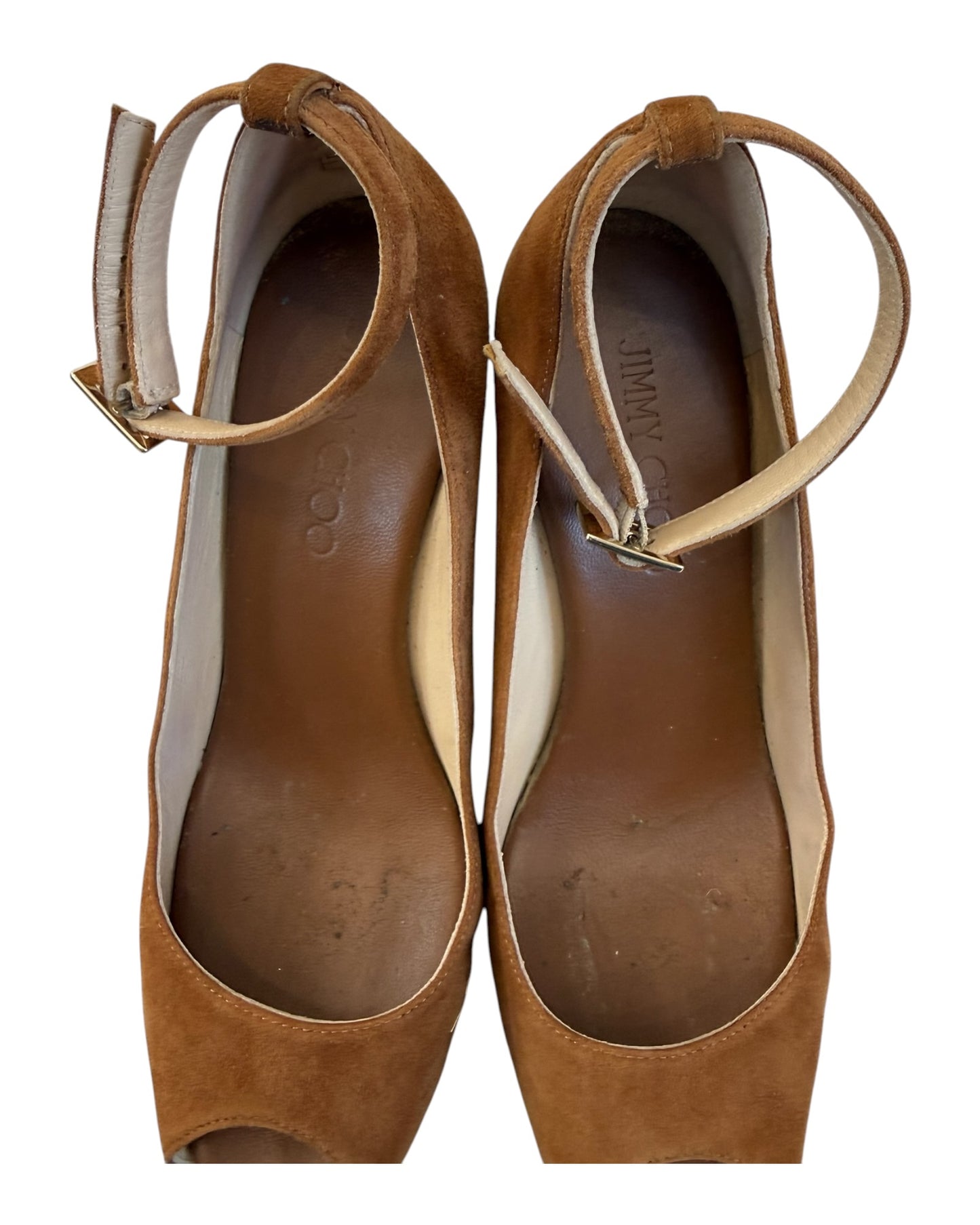 Pre-Loved Jimmy Choo Pacific 120 Suede Wedge Sandals