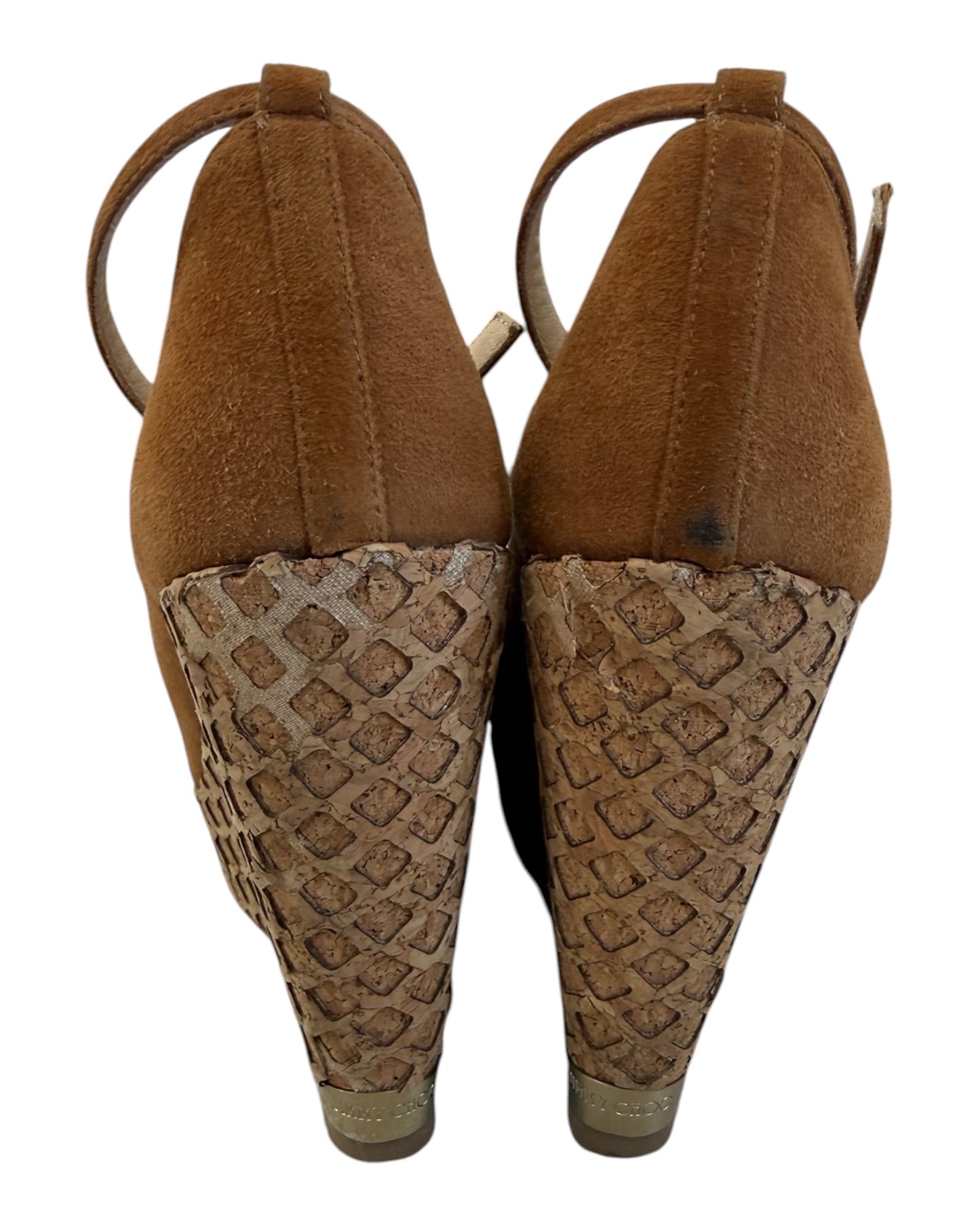 Pre-Loved Jimmy Choo Pacific 120 Suede Wedge Sandals