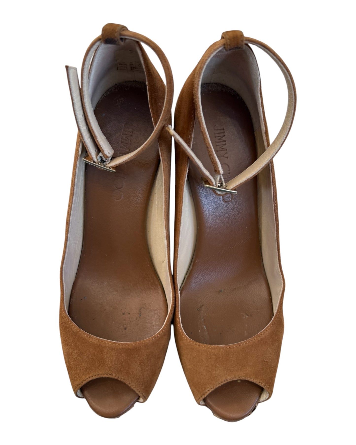 Pre-Loved Jimmy Choo Pacific 120 Suede Wedge Sandals