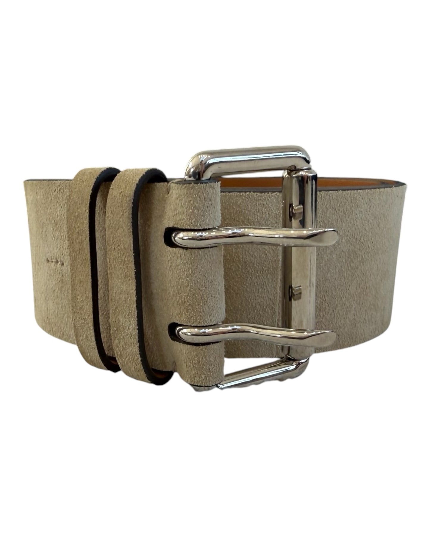 Pre-Loved Ralph Lauren Taupe Suede Belt