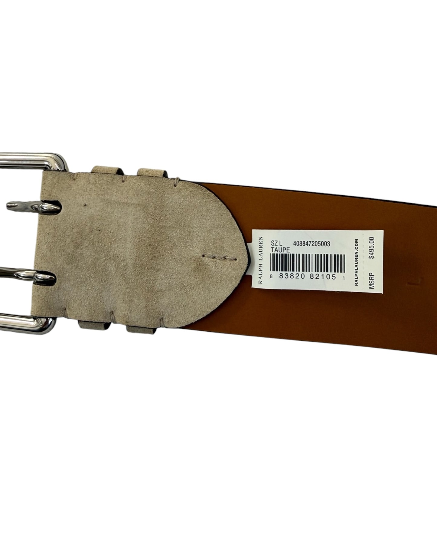 Pre-Loved Ralph Lauren Taupe Suede Belt
