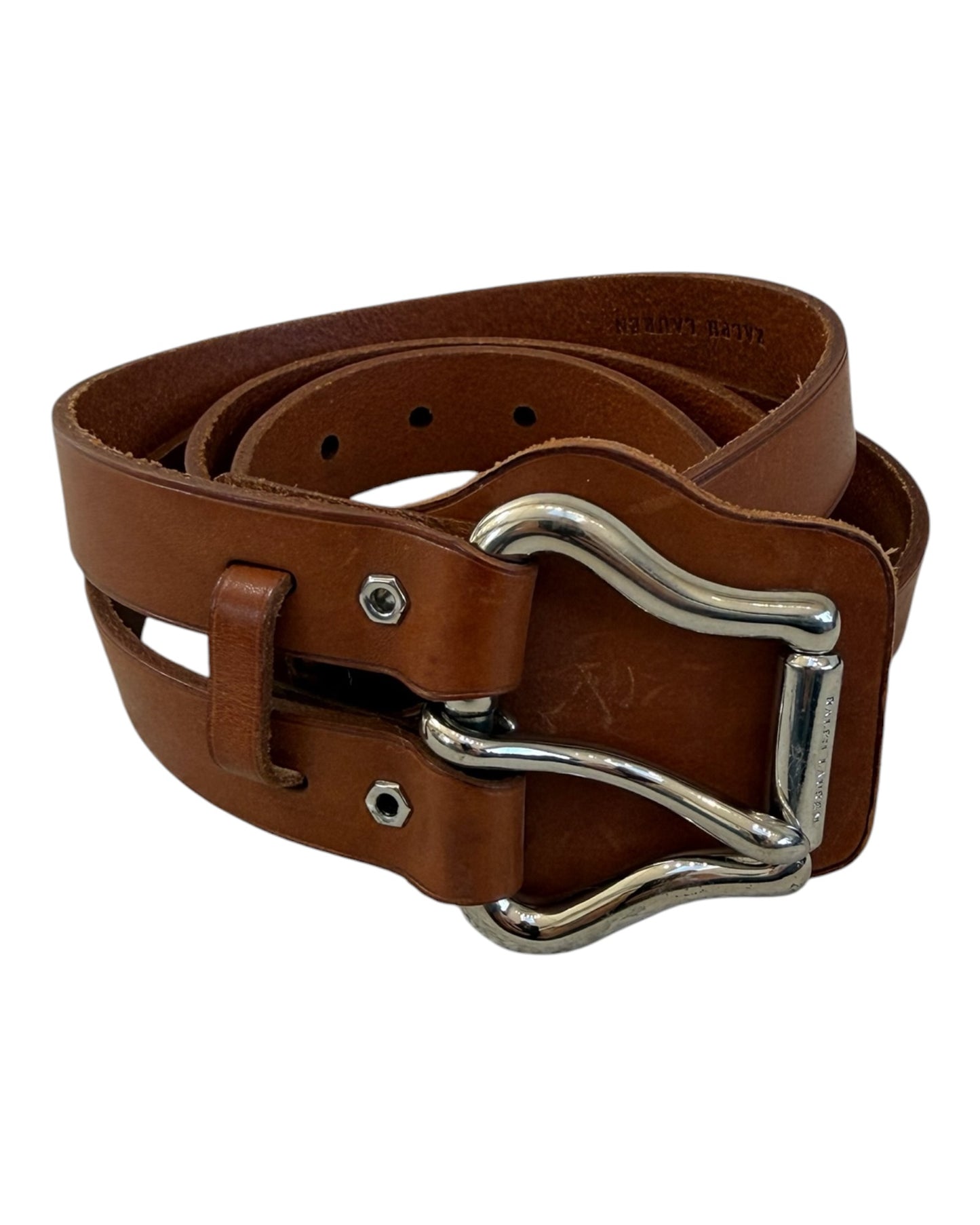 RARE Vintage Ralph Lauren Brown Leather Belt