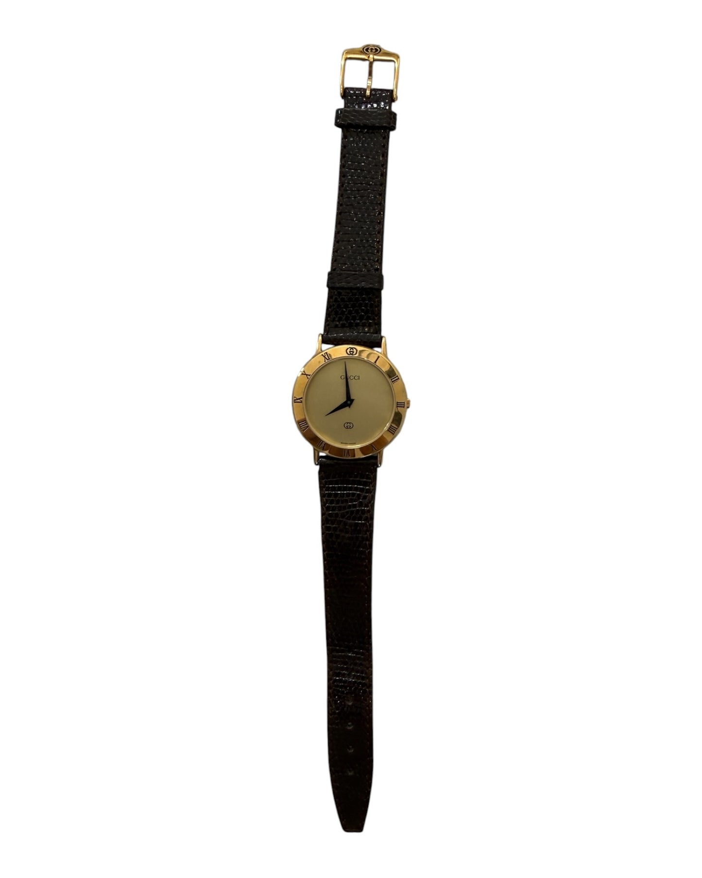 Vintage 1980's Gucci 3000 Series Gold-Tone Watch