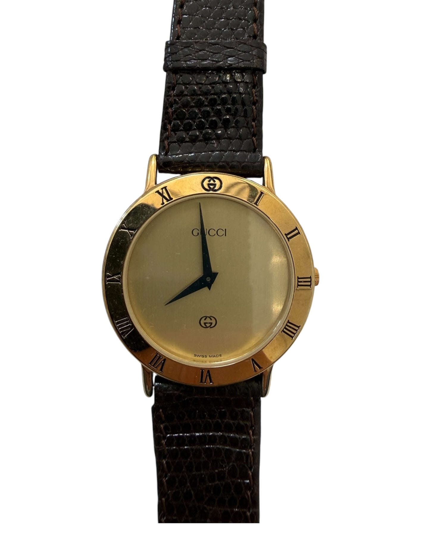 Vintage 1980's Gucci 3000 Series Gold-Tone Watch