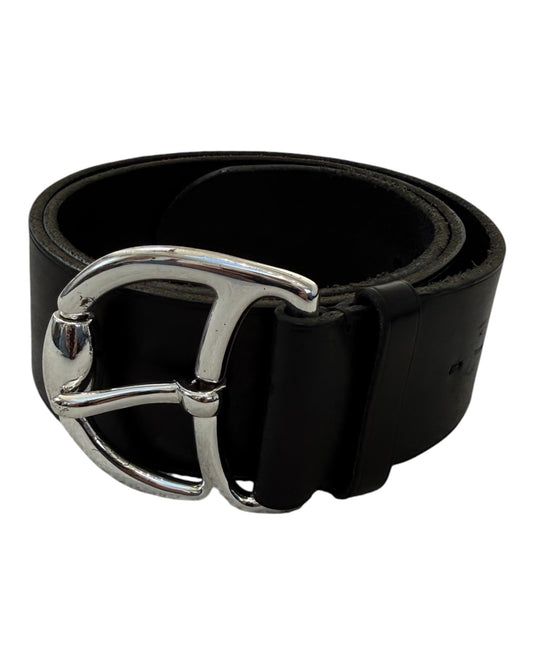 Vintage Ralph Lauren Black Leather Stirrup Belt