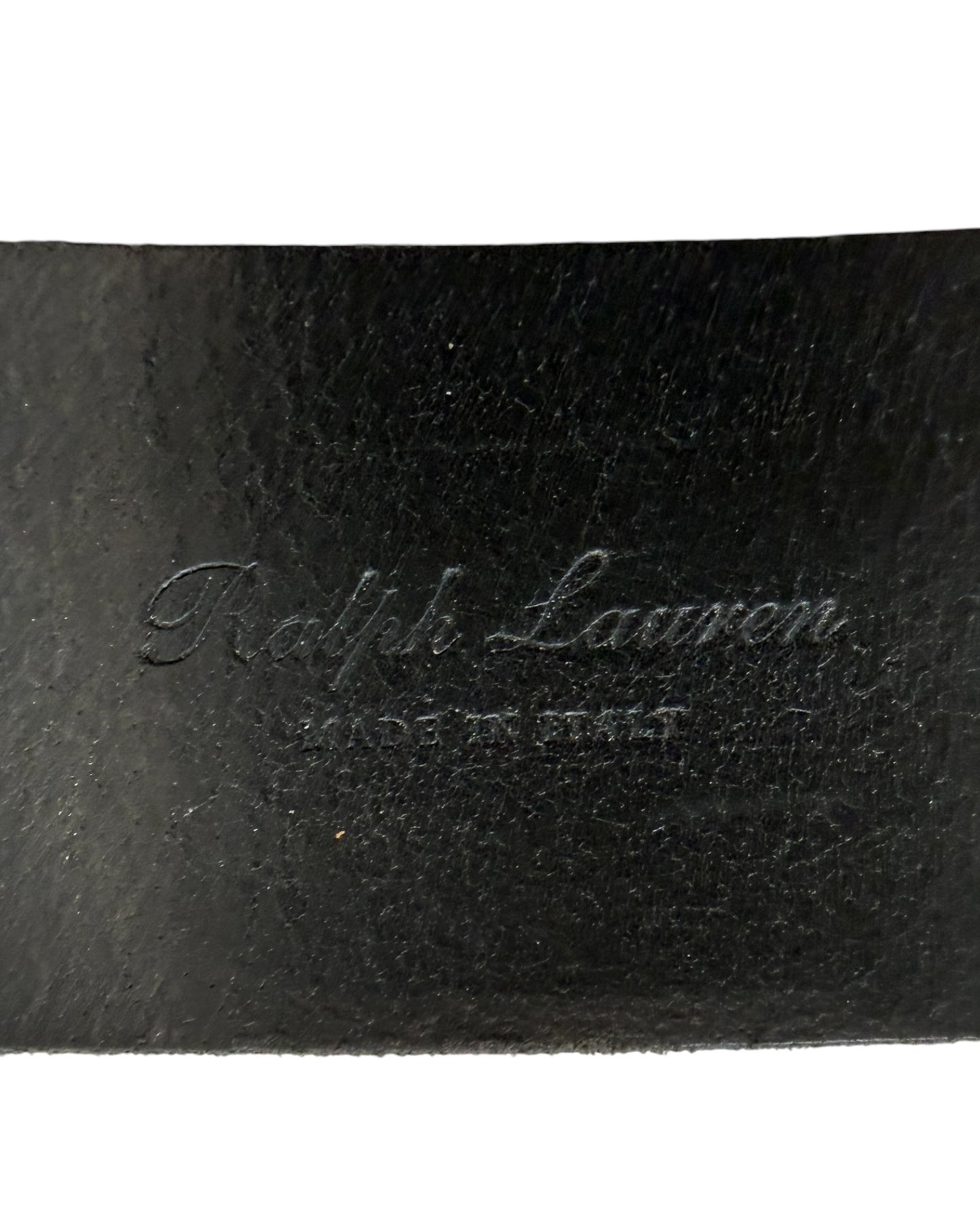 Vintage Ralph Lauren Black Leather Stirrup Belt