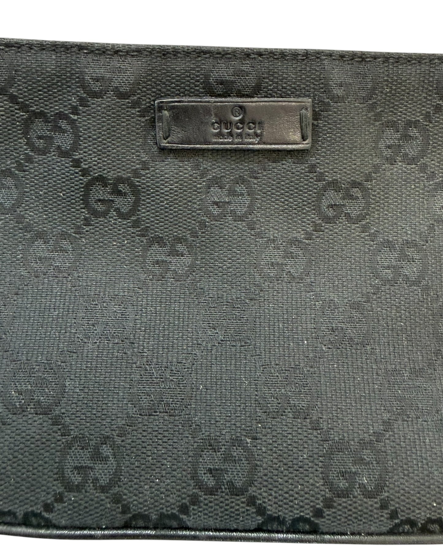 Vintage Gucci Black GG Pochette Shoulder Bag