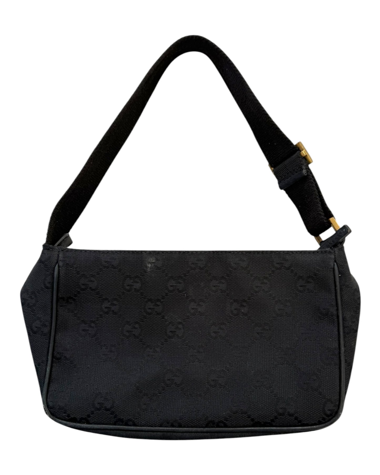 Vintage Gucci Black GG Pochette Shoulder Bag