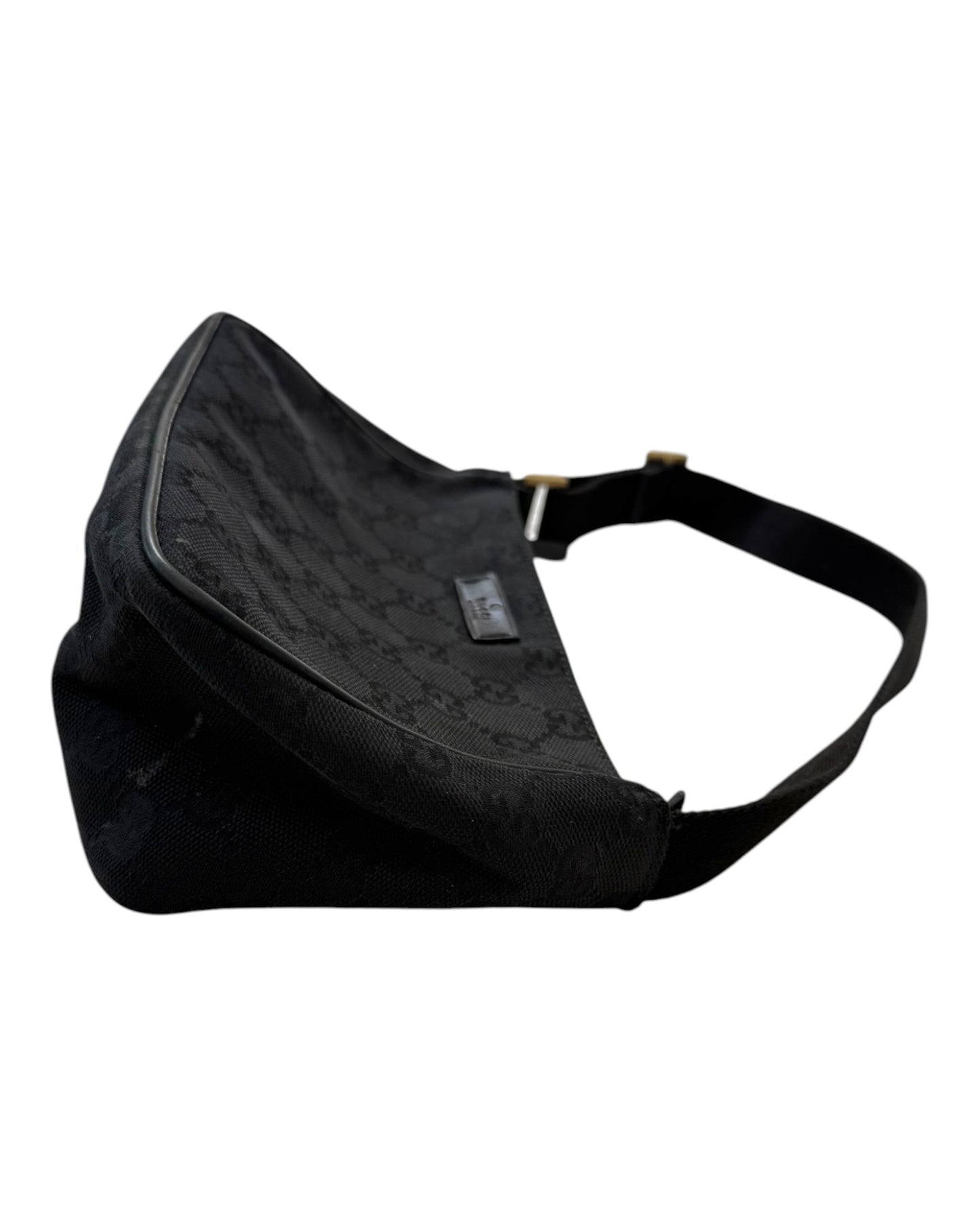 Vintage Gucci Black GG Pochette Shoulder Bag