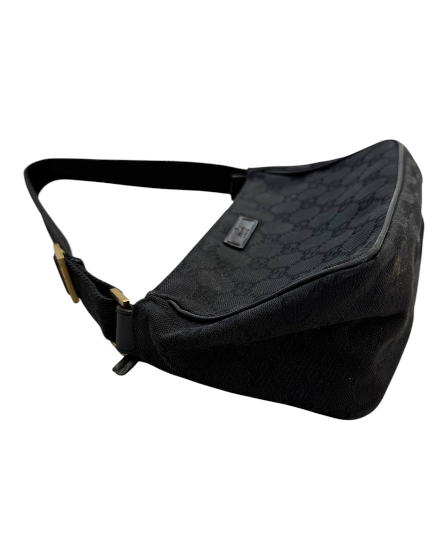 Vintage Gucci Black GG Pochette Shoulder Bag
