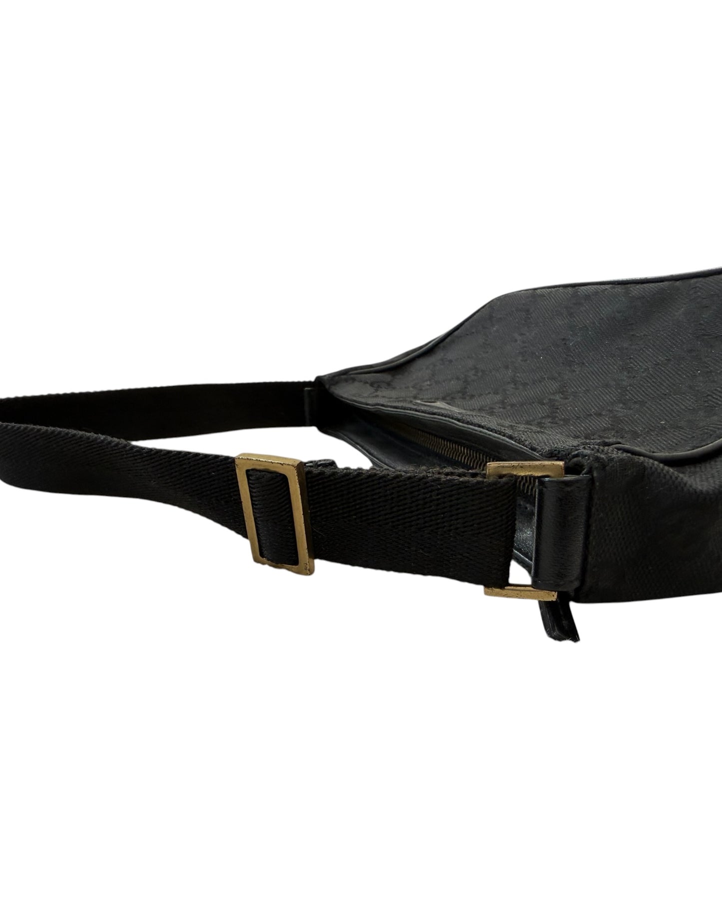 Vintage Gucci Black GG Pochette Shoulder Bag