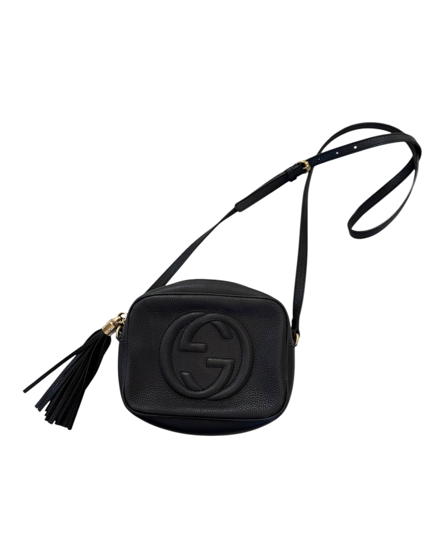 Pre-Loved Gucci Soho Disco Camera Bag in Black Leather
