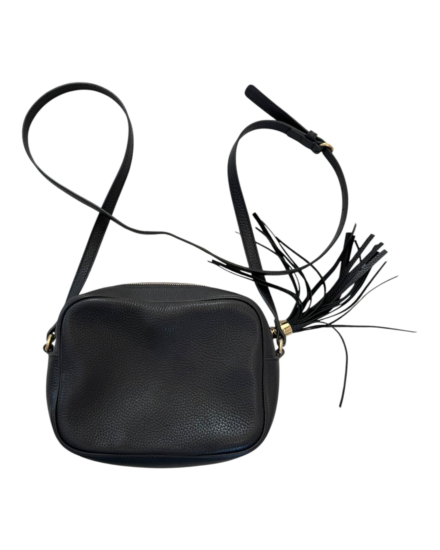 Pre-Loved Gucci Soho Disco Camera Bag in Black Leather