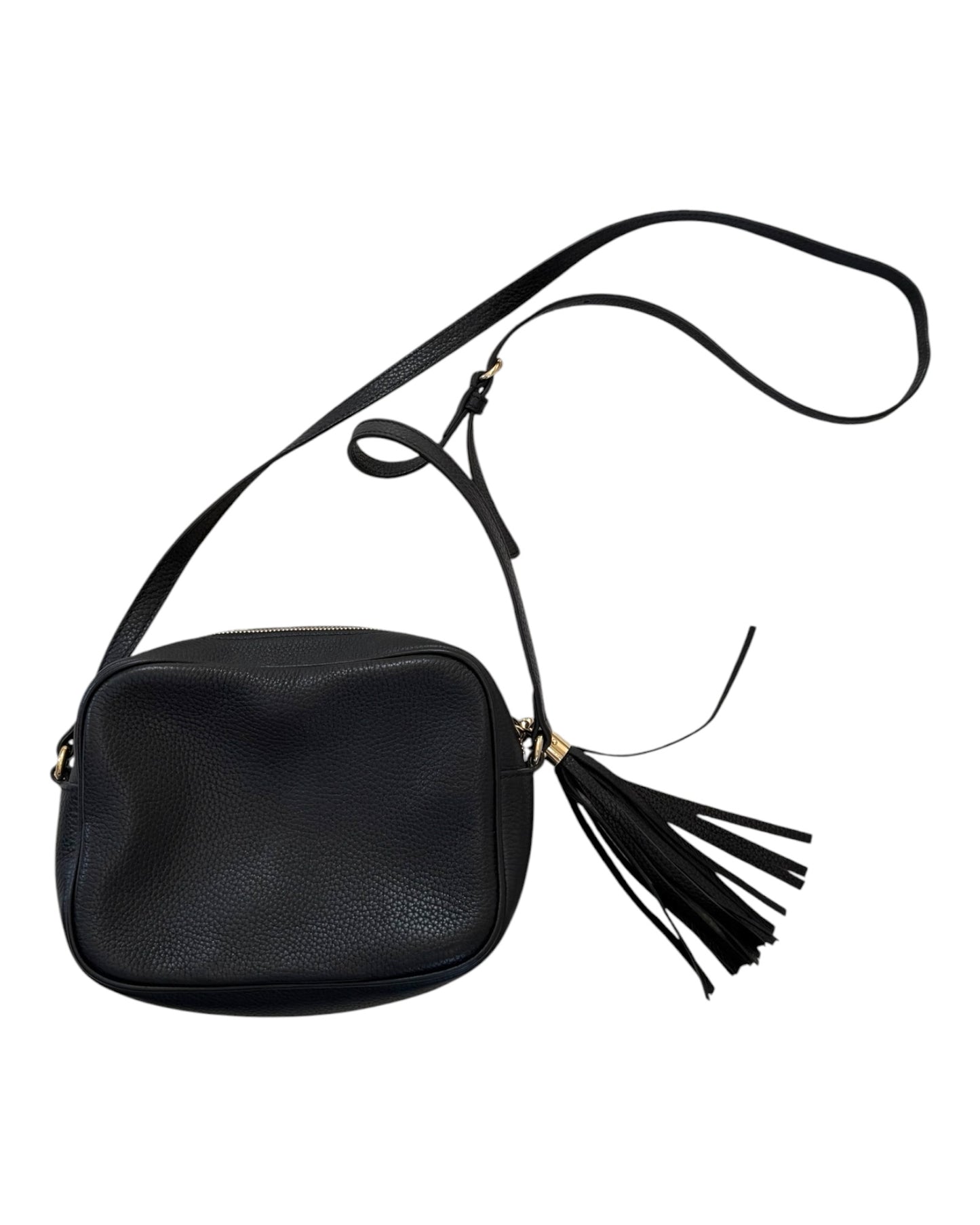 Pre-Loved Gucci Soho Disco Camera Bag in Black Leather