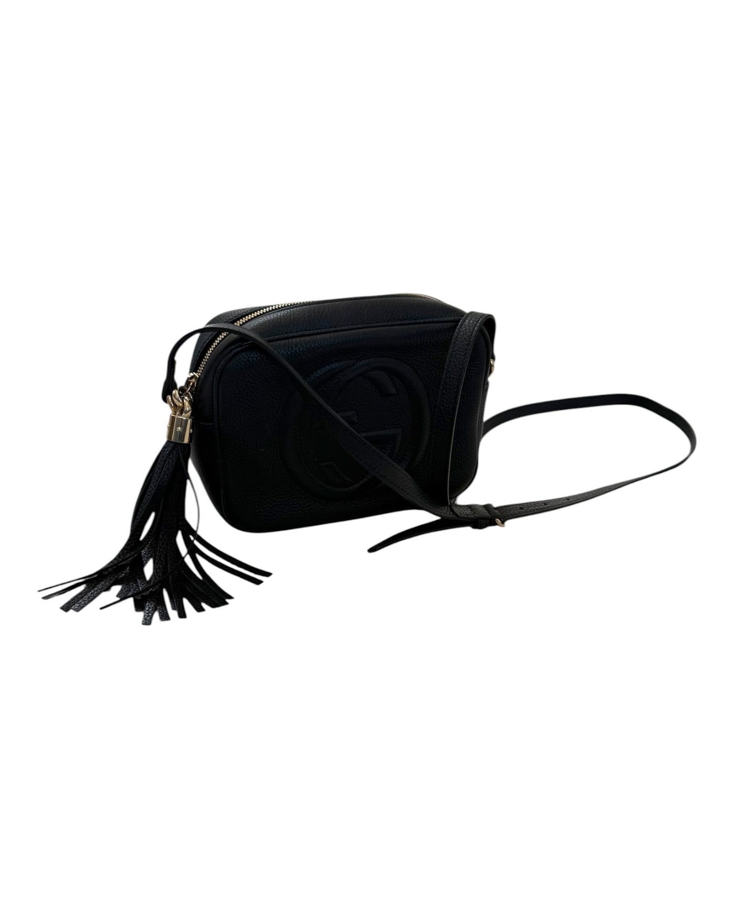 Pre-Loved Gucci Soho Disco Camera Bag in Black Leather