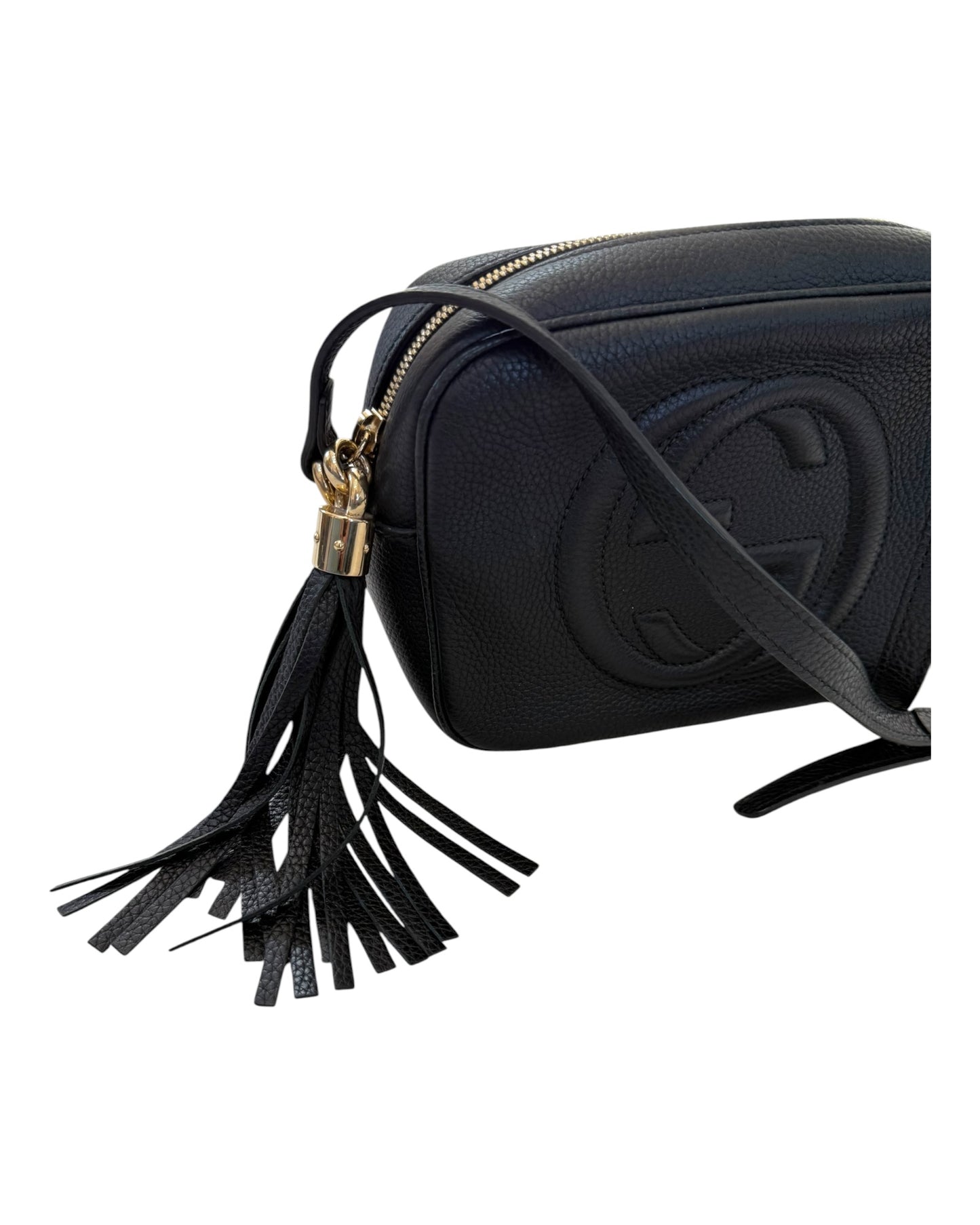 Pre-Loved Gucci Soho Disco Camera Bag in Black Leather