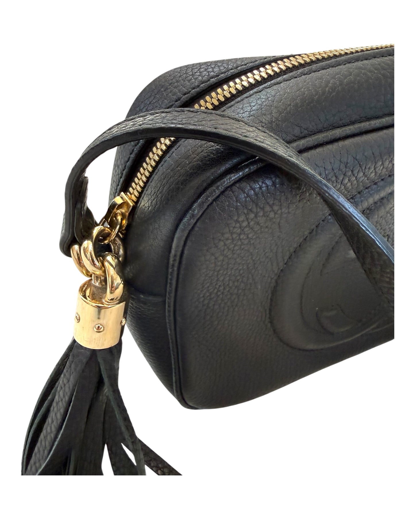 Pre-Loved Gucci Soho Disco Camera Bag in Black Leather