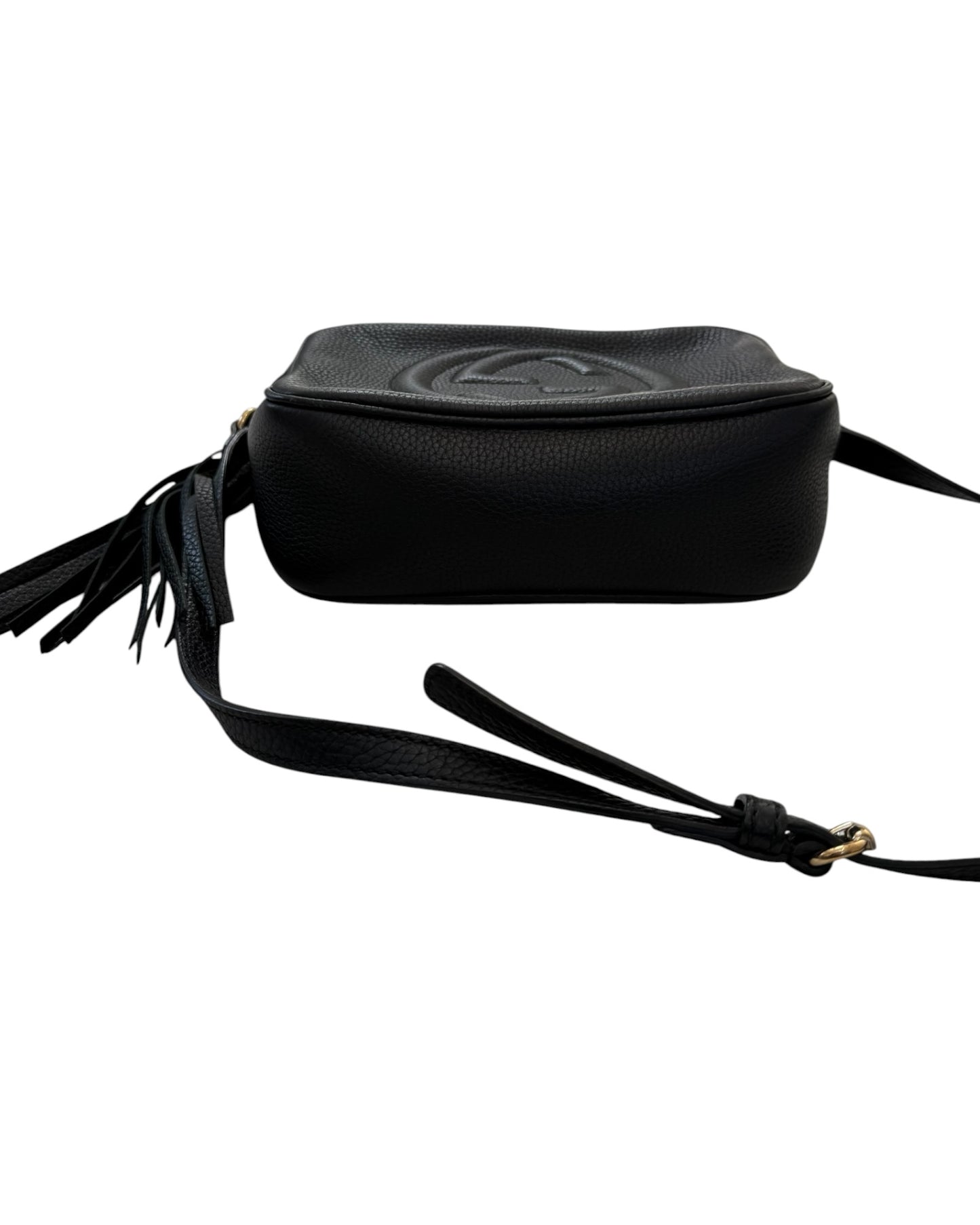 Pre-Loved Gucci Soho Disco Camera Bag in Black Leather
