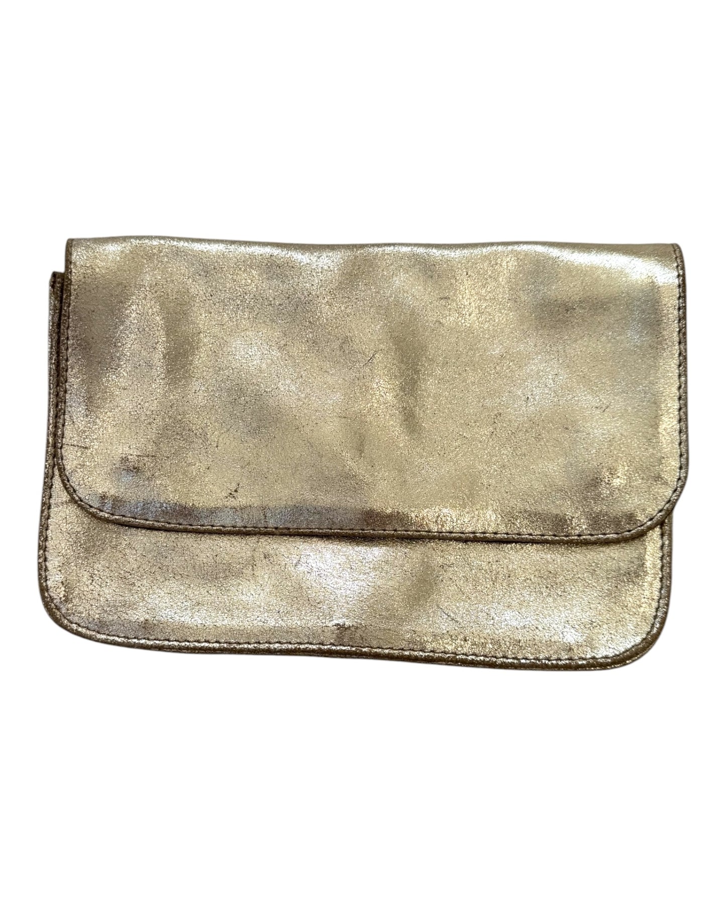 Pre-Loved Nana Ki Paris Dusted Gold Clutch