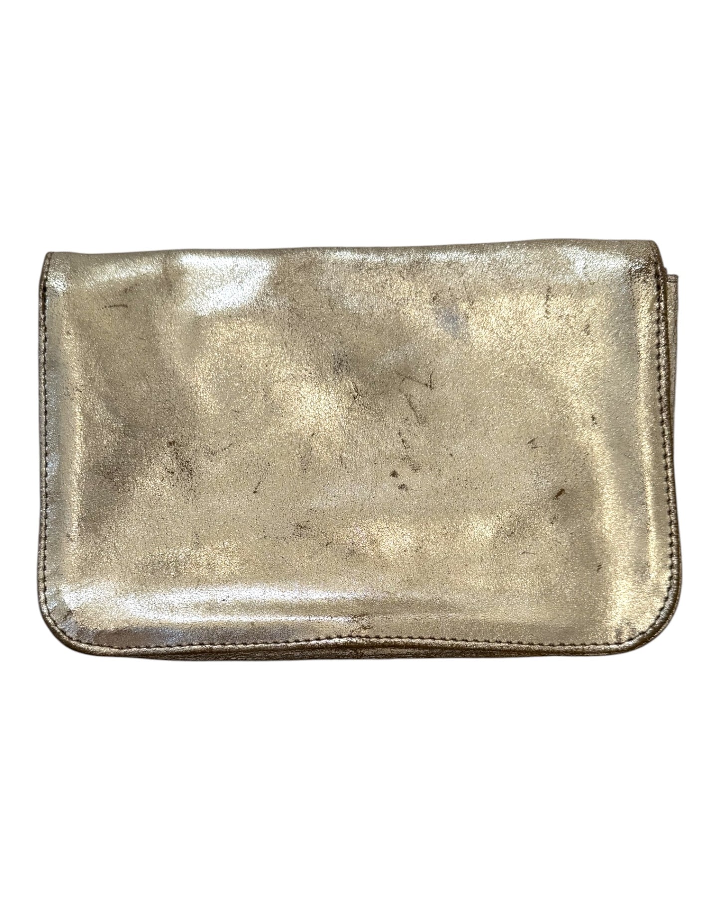 Pre-Loved Nana Ki Paris Dusted Gold Clutch