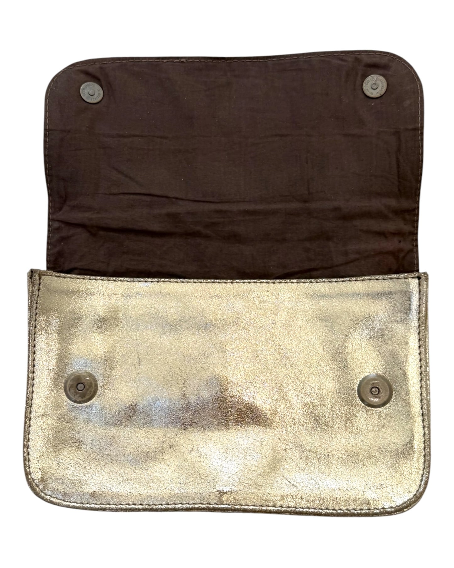 Pre-Loved Nana Ki Paris Dusted Gold Clutch