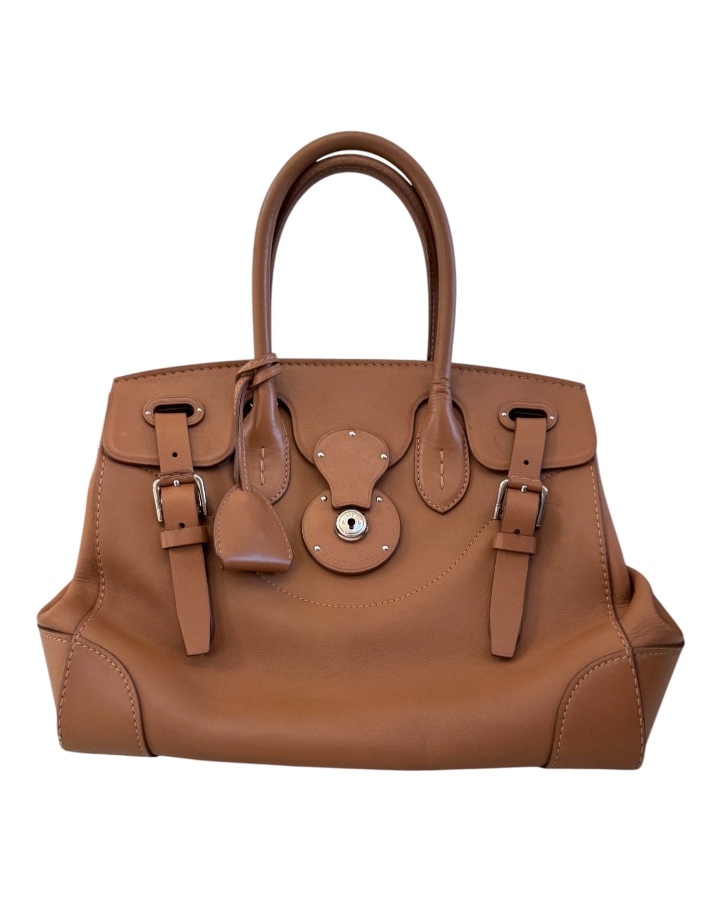 Pre-Loved Ralph Lauren Soft Ricky 33 Bag in Brown Leather