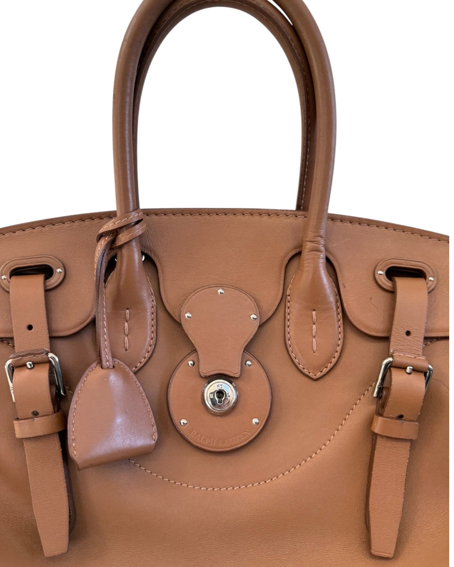 Pre-Loved Ralph Lauren Soft Ricky 33 Bag in Brown Leather