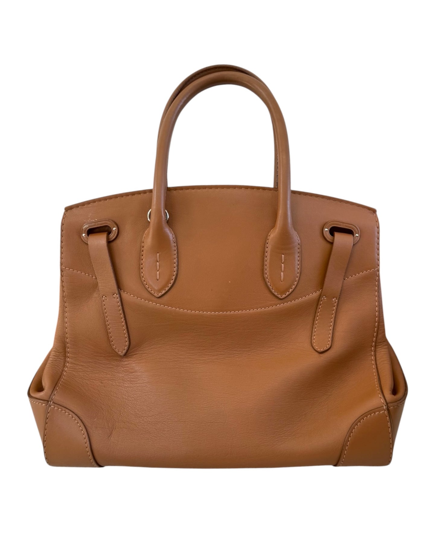 Pre-Loved Ralph Lauren Soft Ricky 33 Bag in Brown Leather