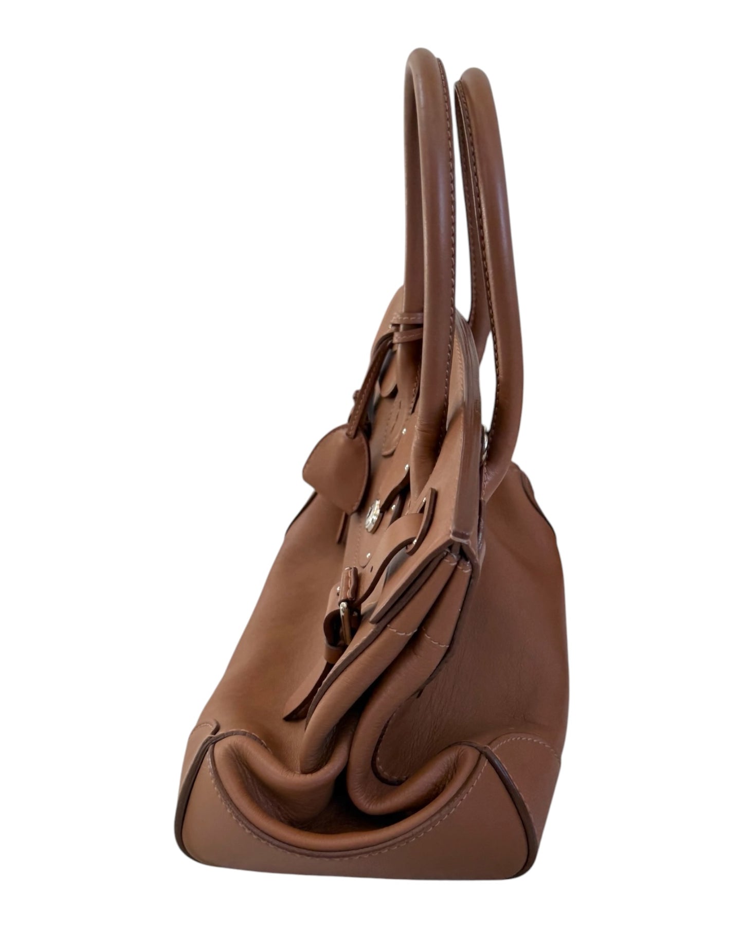 Pre-Loved Ralph Lauren Soft Ricky 33 Bag in Brown Leather