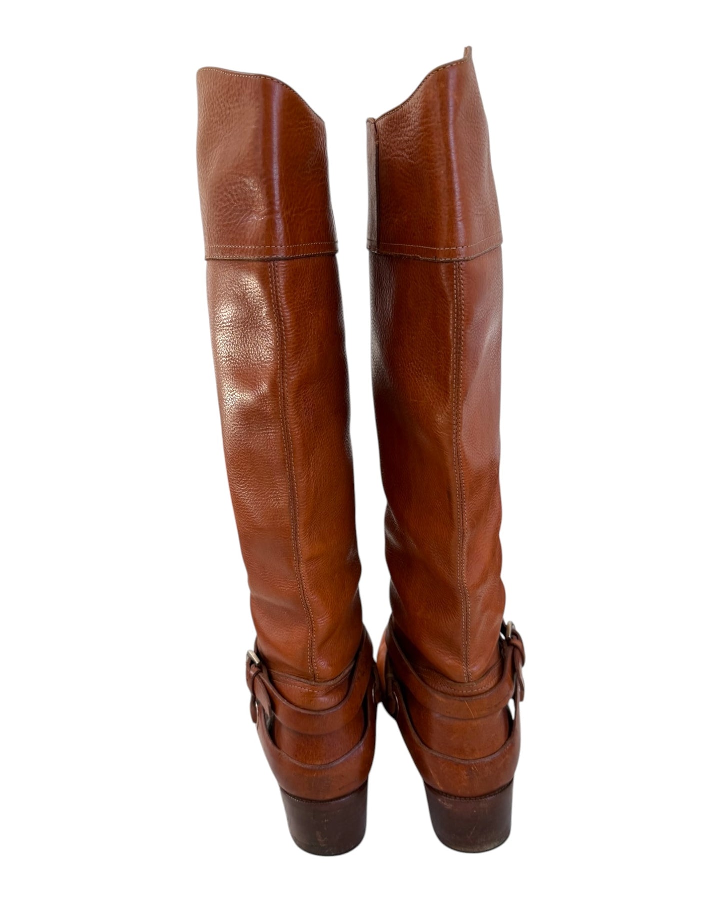 Vintage Ralph Lauren Purple Label Chestnut Brown Leather Riding Boots