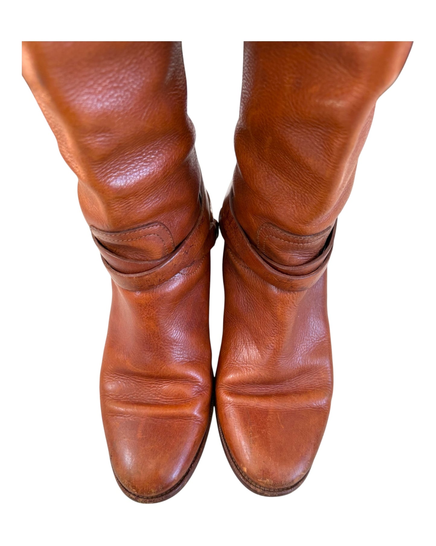 Vintage Ralph Lauren Purple Label Chestnut Brown Leather Riding Boots