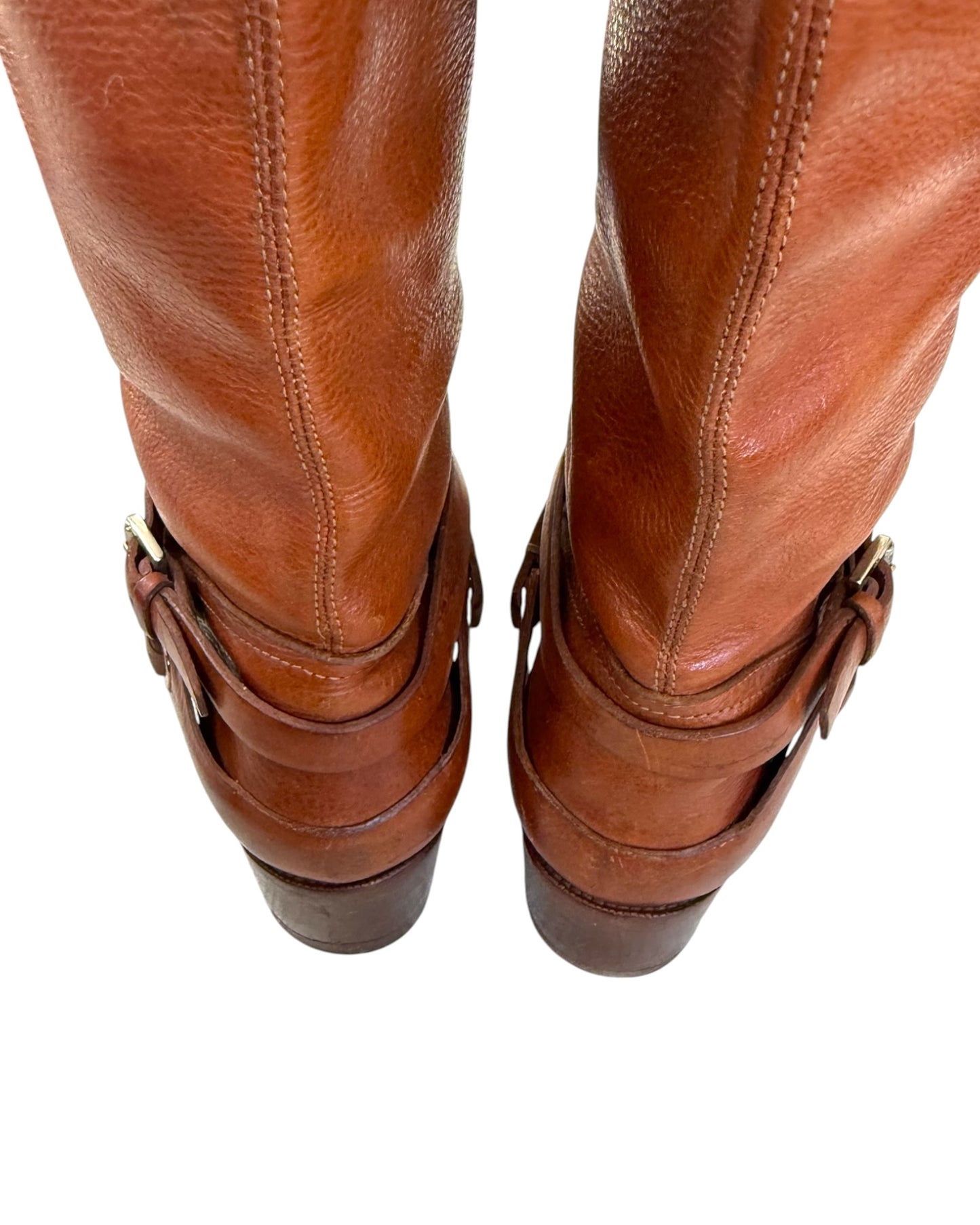 Vintage Ralph Lauren Purple Label Chestnut Brown Leather Riding Boots