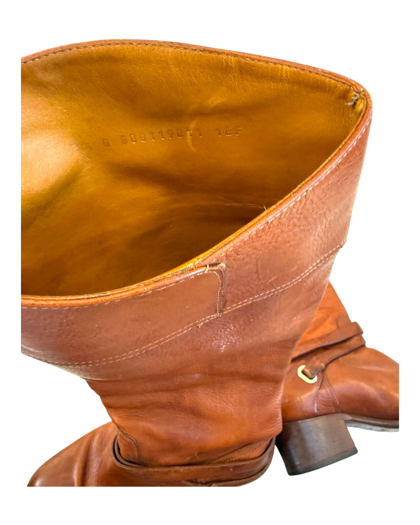 Vintage Ralph Lauren Purple Label Chestnut Brown Leather Riding Boots