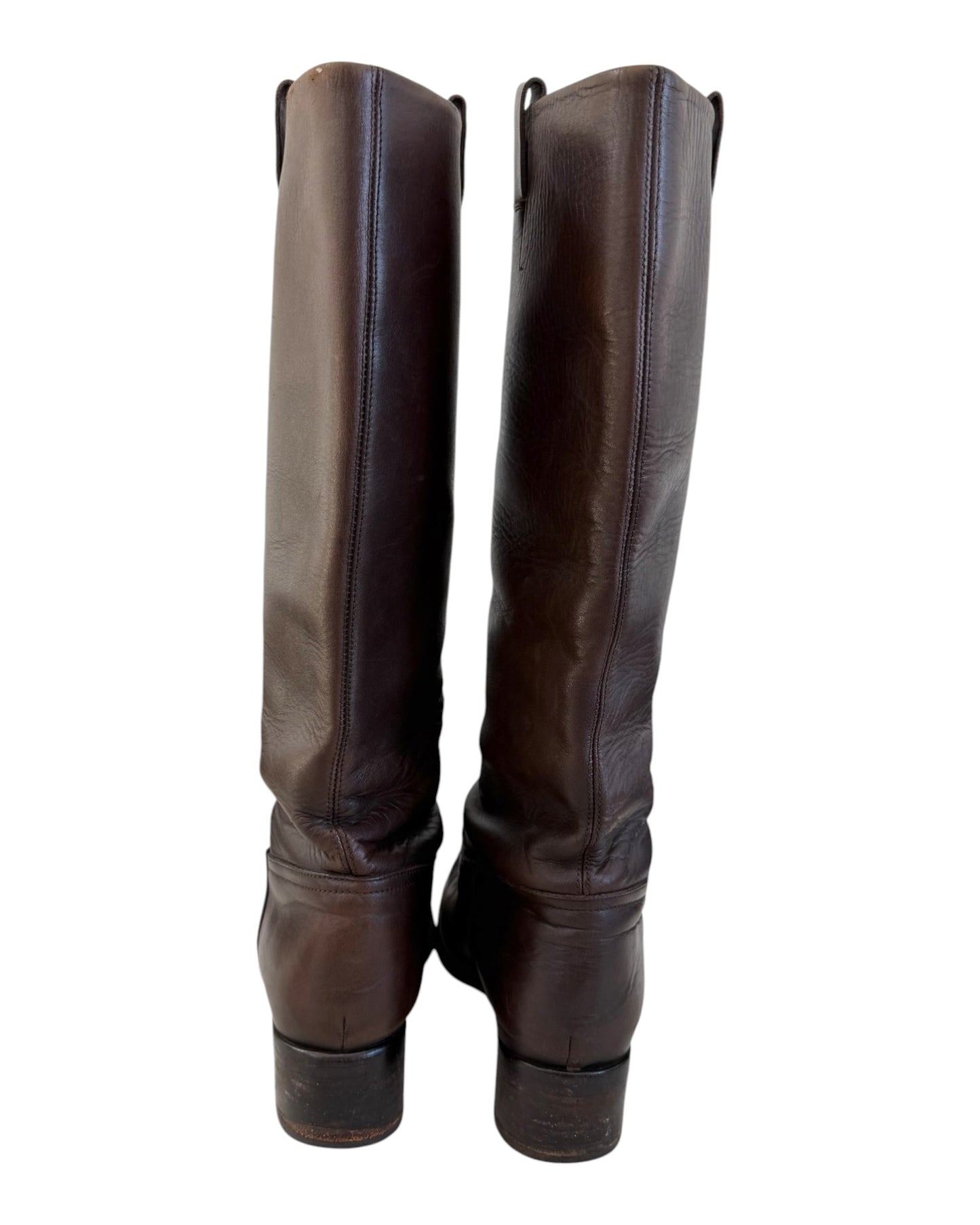 Vintage Ralph Lauren Purple Label Dark Brown Leather Riding Boots