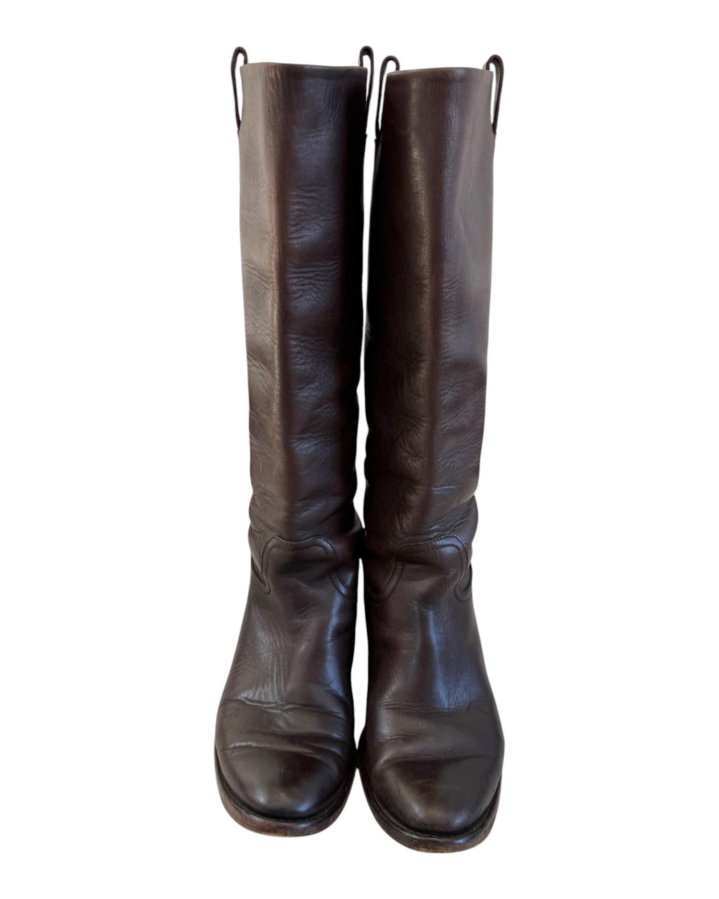 Vintage Ralph Lauren Purple Label Dark Brown Leather Riding Boots