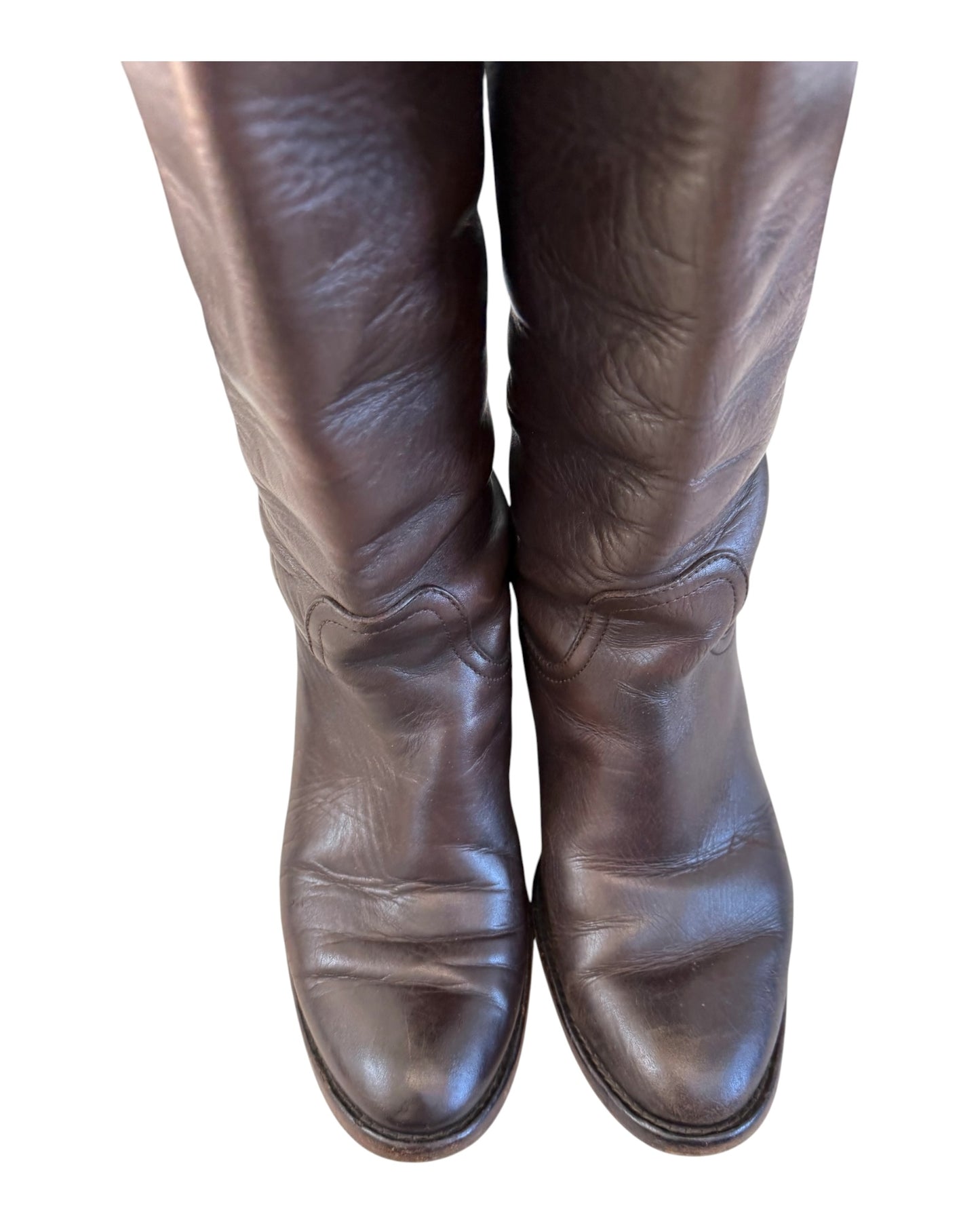 Vintage Ralph Lauren Purple Label Dark Brown Leather Riding Boots