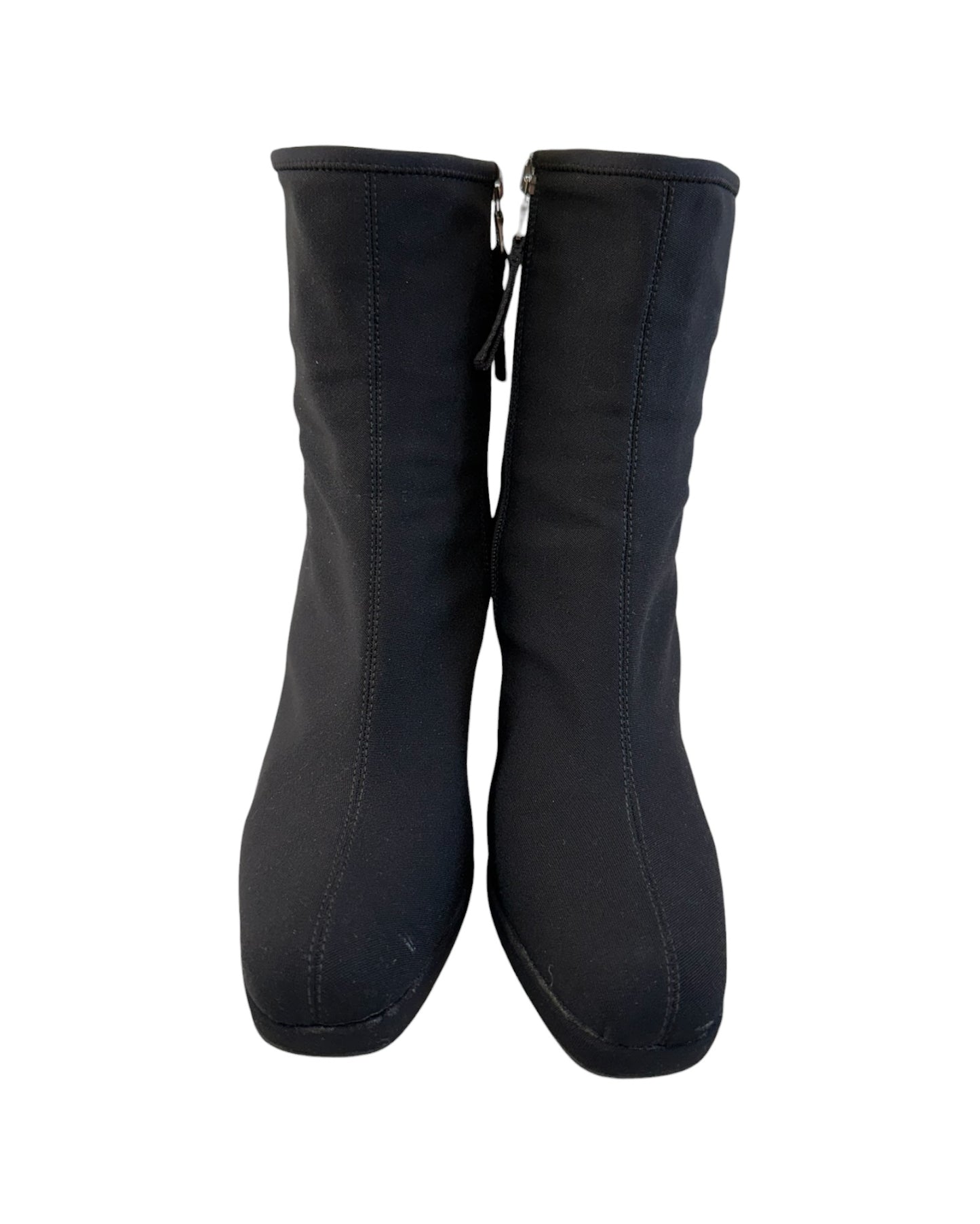 Pre-Loved Prada Sport Black Nylon Wedge Booties