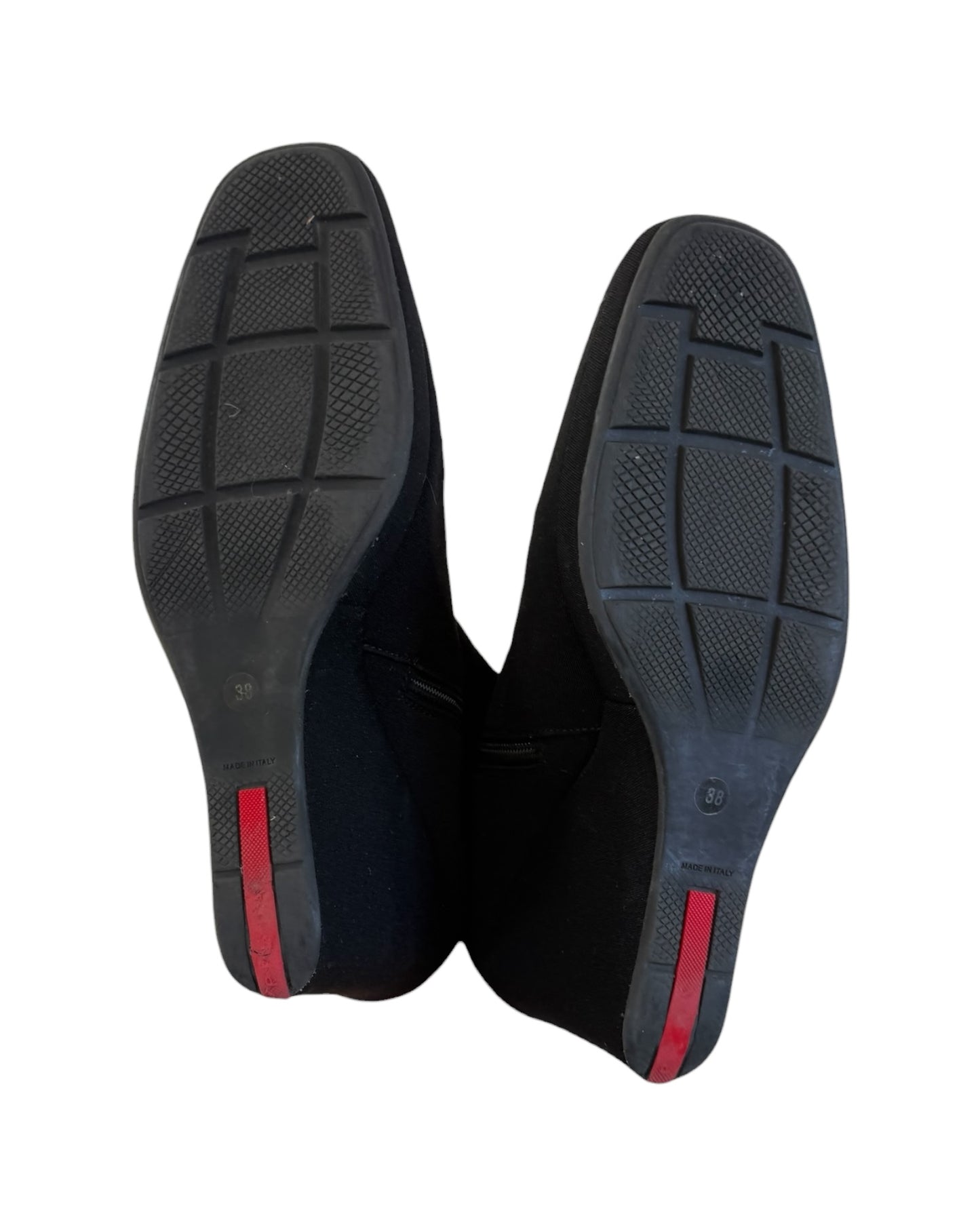 Pre-Loved Prada Sport Black Nylon Wedge Booties