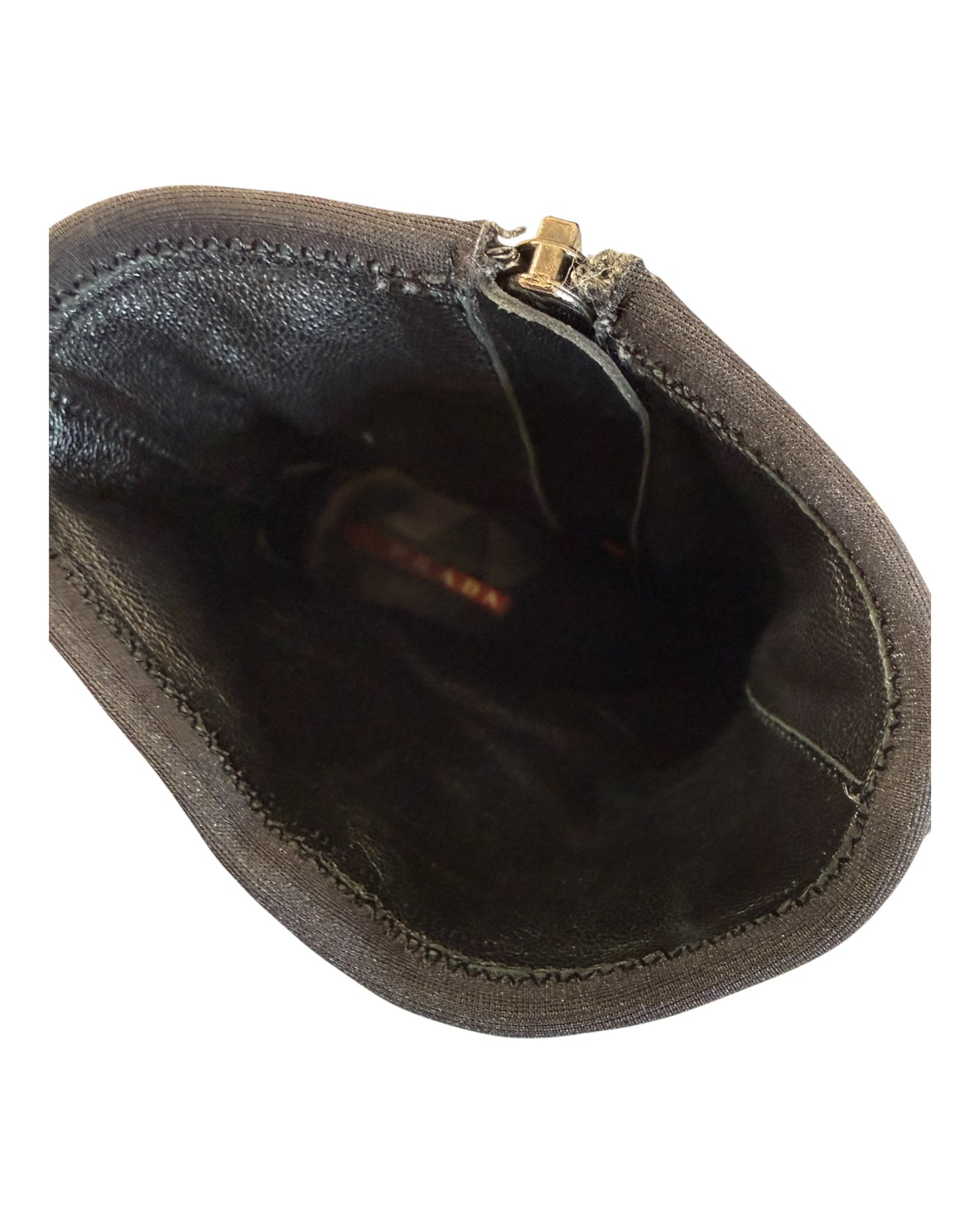 Pre-Loved Prada Sport Black Nylon Wedge Booties